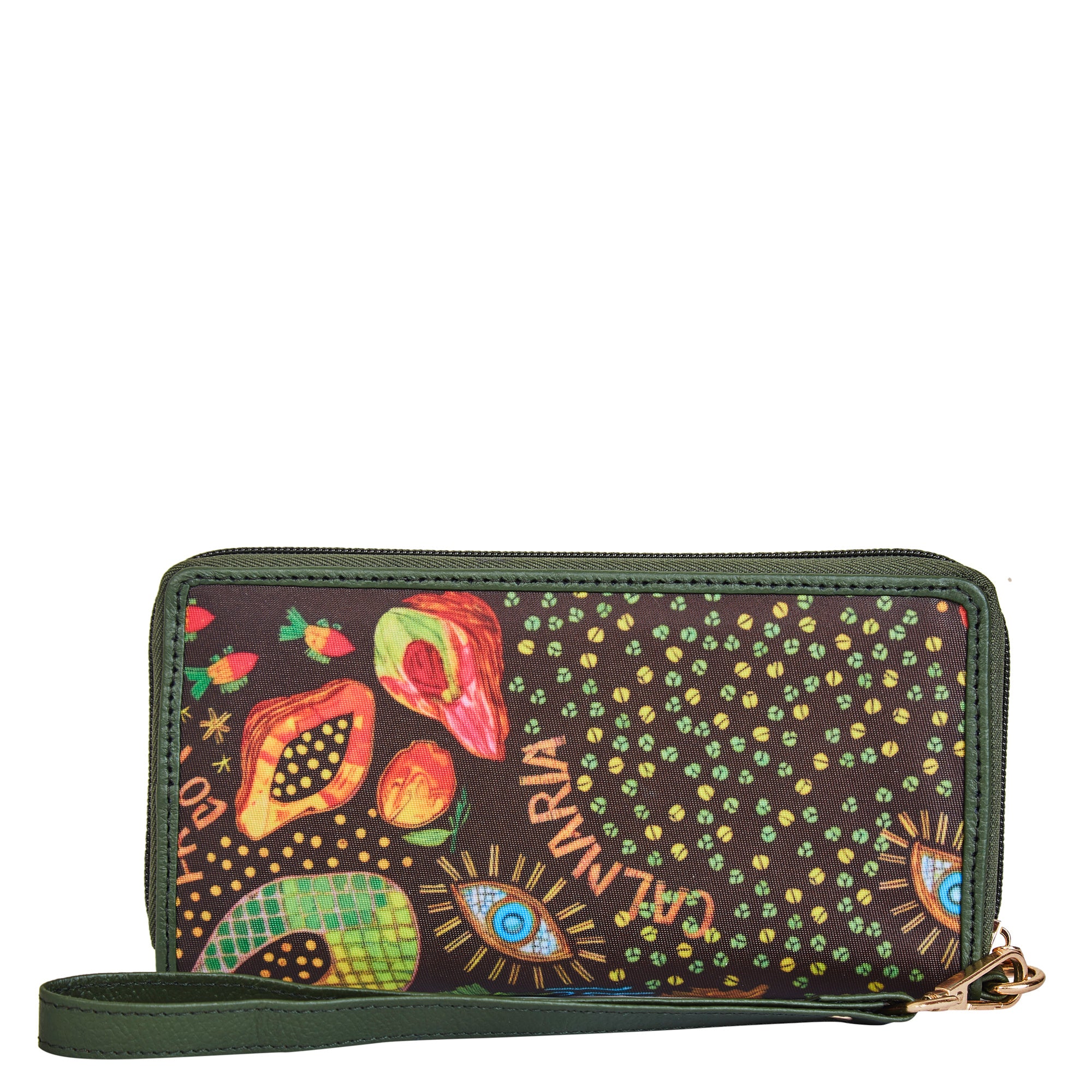 Stylish and Practical Wristlet Wallet for Women – Coastal Prints with Leather Accents