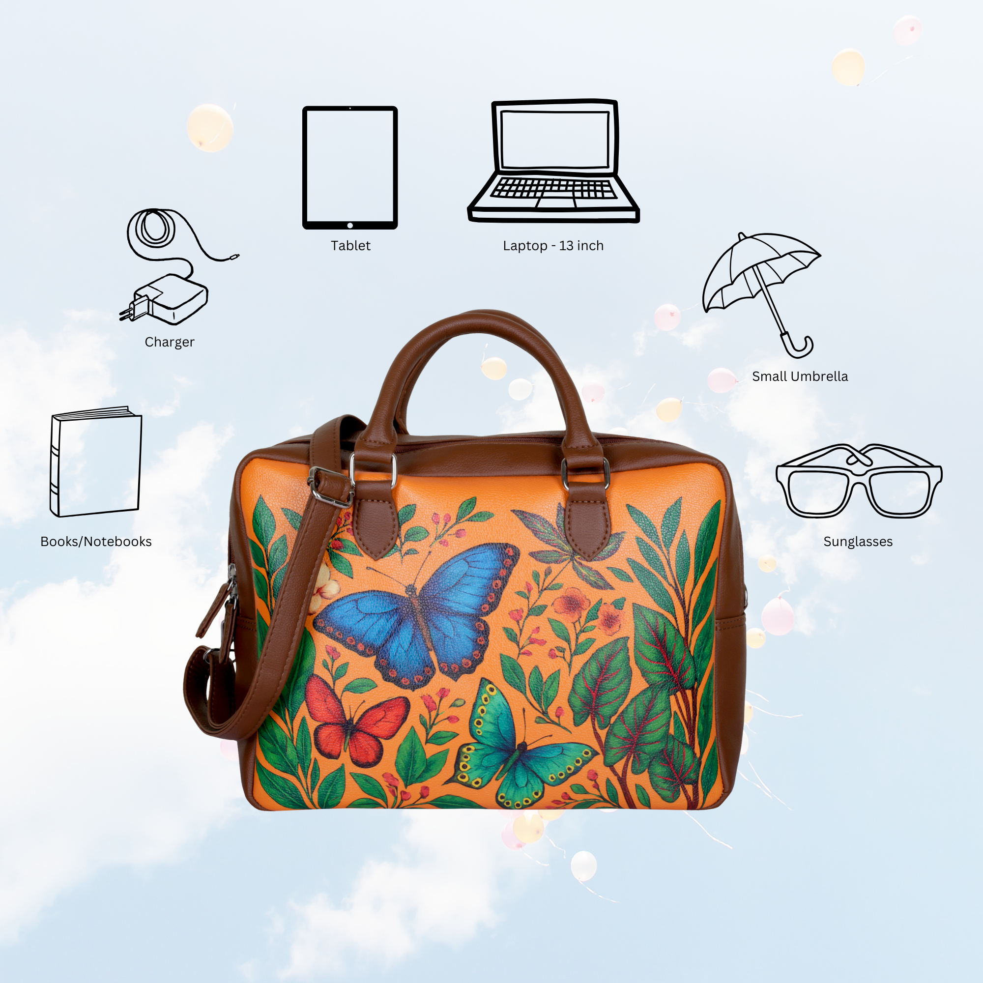 Women's Leather Crossbody Bag with Top Handle – Versatile Printed  Shoulder, Tote & Business Handbag – Work, Travel & Daily Use