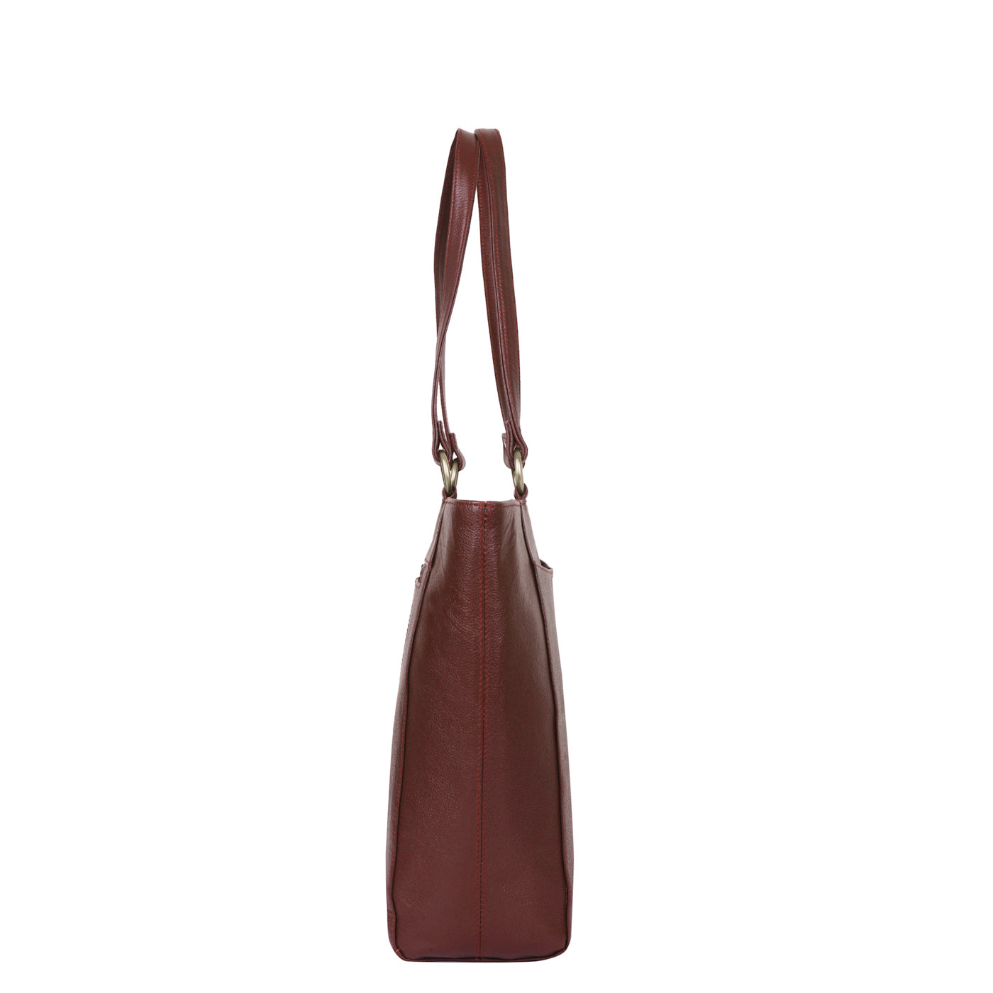Sishka Brown Tote Bag for Women – Classic Genuine Leather Shoulder Handbag, Spacious Top Handle Satchel, Elegant Ladies Purse for Office, Travel, Parties & Everyday Use (H 12" x W 15.25" x D 4.75").
