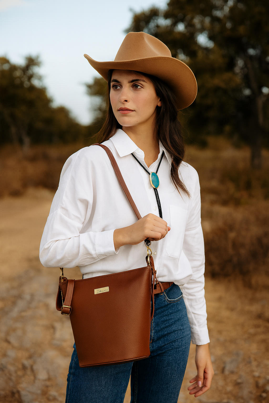 Brown Genuine Leather Bucket Hobo Bag for Women – Trendy Shoulder Tote, Spacious Satchel Purse, Ideal for Office, Parties, Casual Outings & Travel (H 9.87" x W 13" x D 5.25") | Sishka