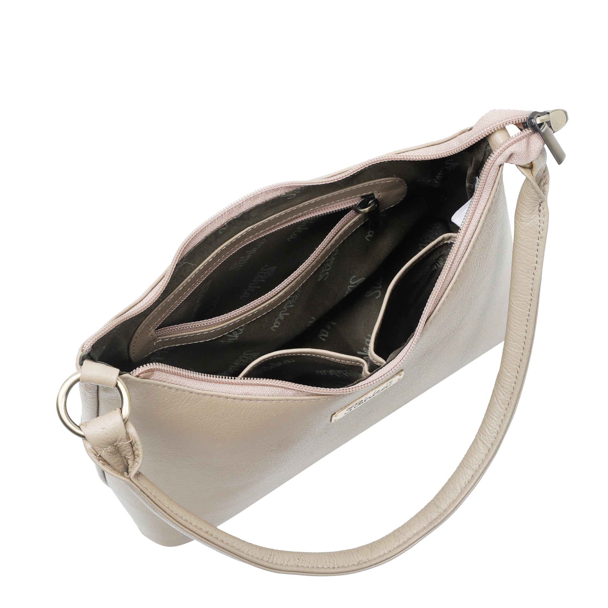 Sishka Genuine Leather Hobo Bag – Elegant Tote Shoulder Handbag, Soft Leather Satchel, Versatile Crossbody Purse for Women – Taupe (H 7.25" x W 10.5" x D 4.25").