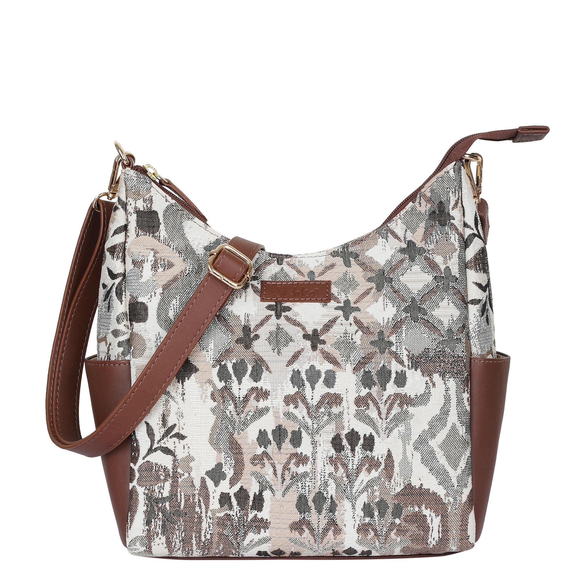 Sishka Abstract Tapestry Hobo Bag for Women | Elegant Leather Crossbody & Shoulder Handbag for Everyday Use
