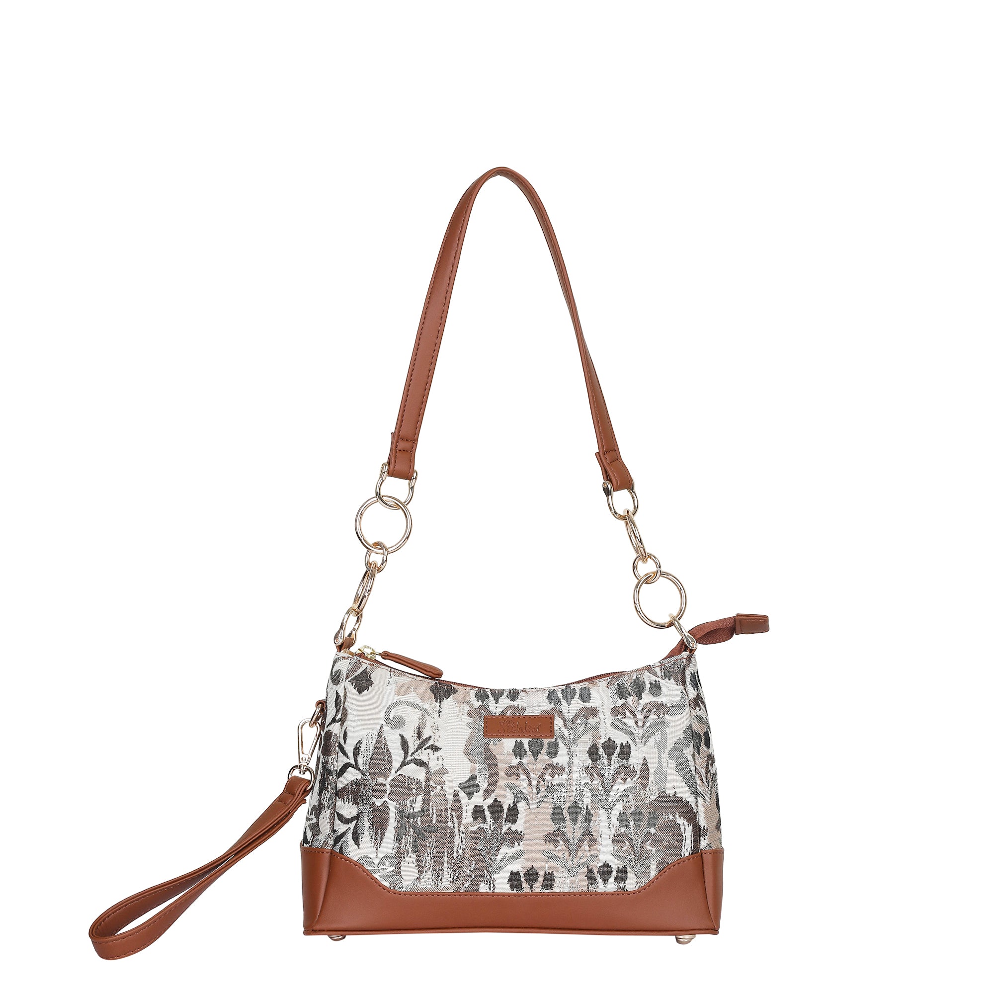 Women’s Abstract Pattern Tapestry Shoulder Bag – Modern Tote & Sling Satchel Purse with Vegan Leather Handle for Daily Use