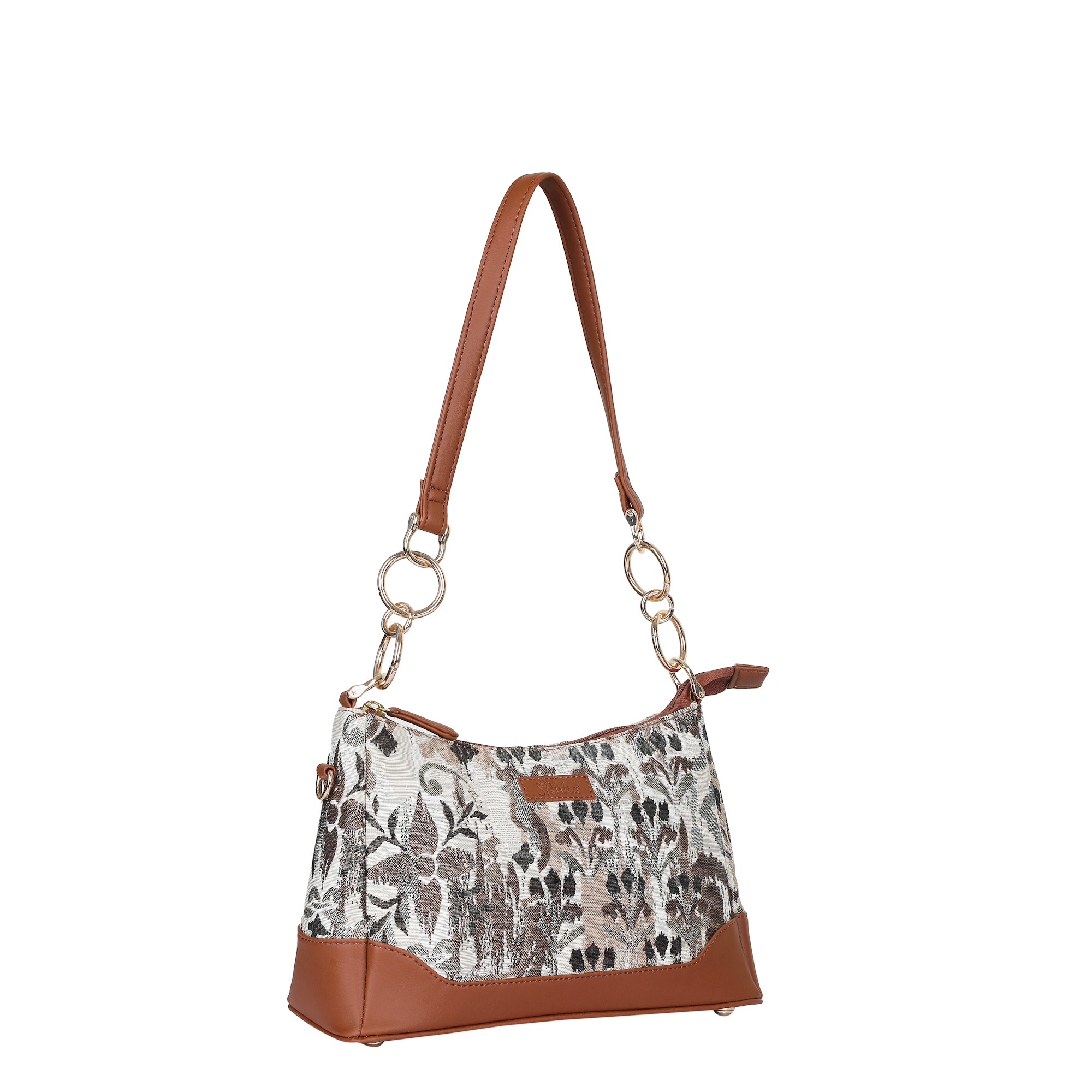Women’s Abstract Pattern Tapestry Shoulder Bag – Modern Tote & Sling Satchel Purse with Vegan Leather Handle for Daily Use