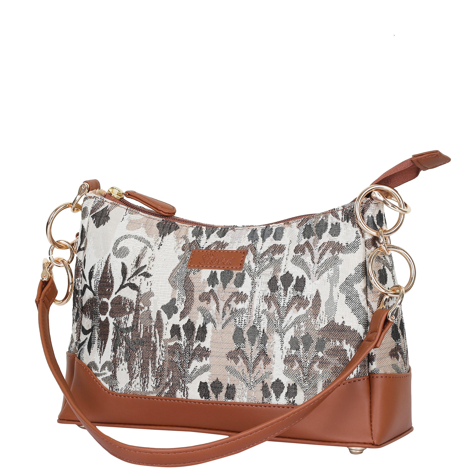 Women’s Abstract Pattern Tapestry Shoulder Bag – Modern Tote & Sling Satchel Purse with Vegan Leather Handle for Daily Use