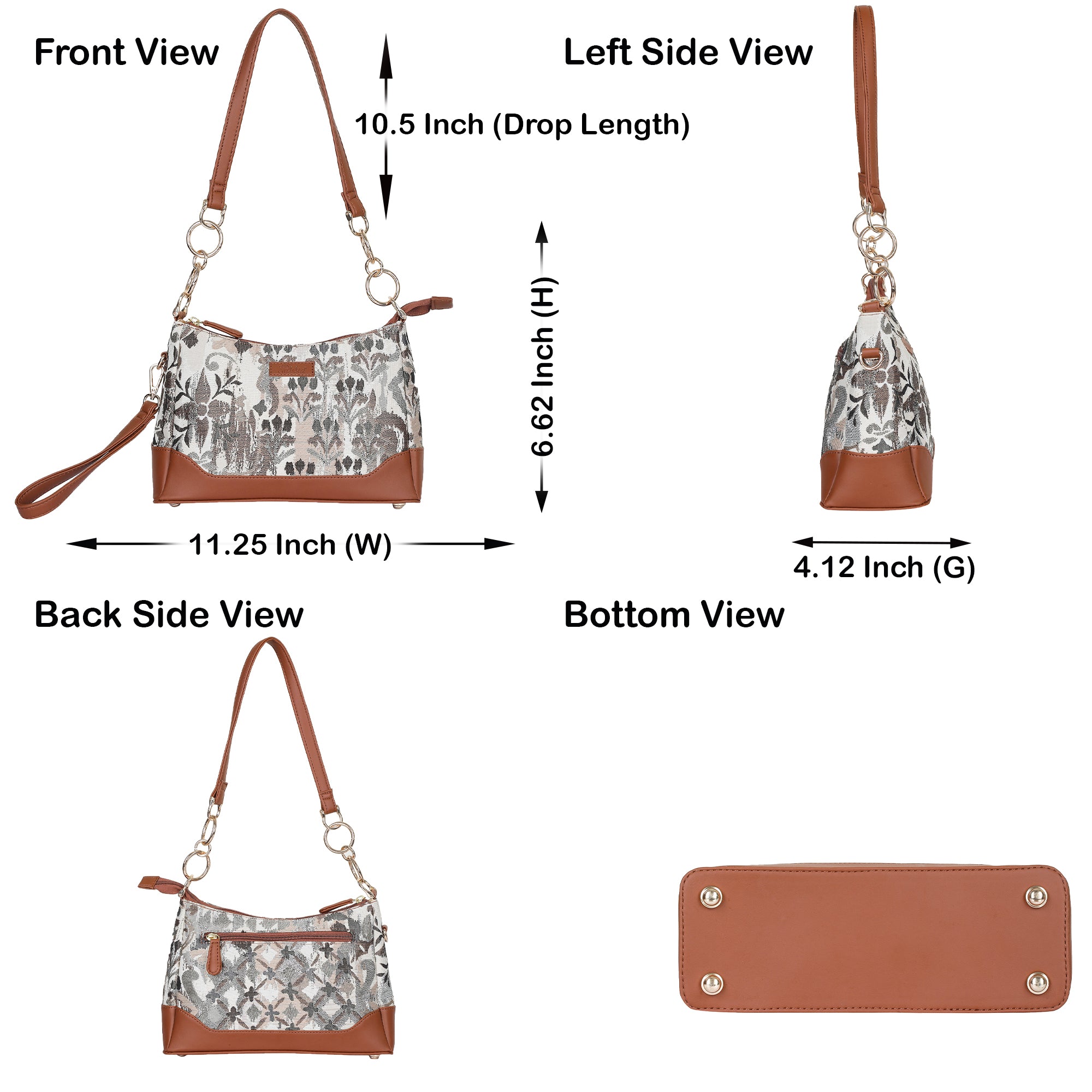 Women’s Abstract Pattern Tapestry Shoulder Bag – Modern Tote & Sling Satchel Purse with Vegan Leather Handle for Daily Use