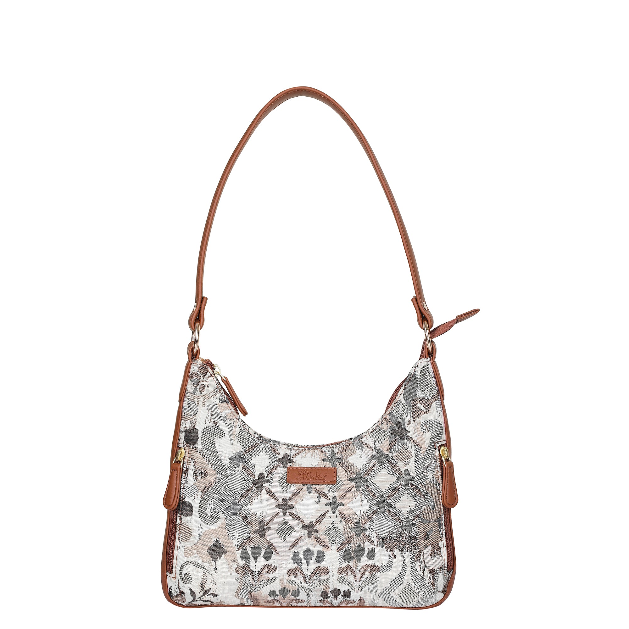 Women’s Abstract Tapestry Hobo Shoulder Bag – Versatile Sling Satchel with Vegan Leather Strap & Classic Top Handle