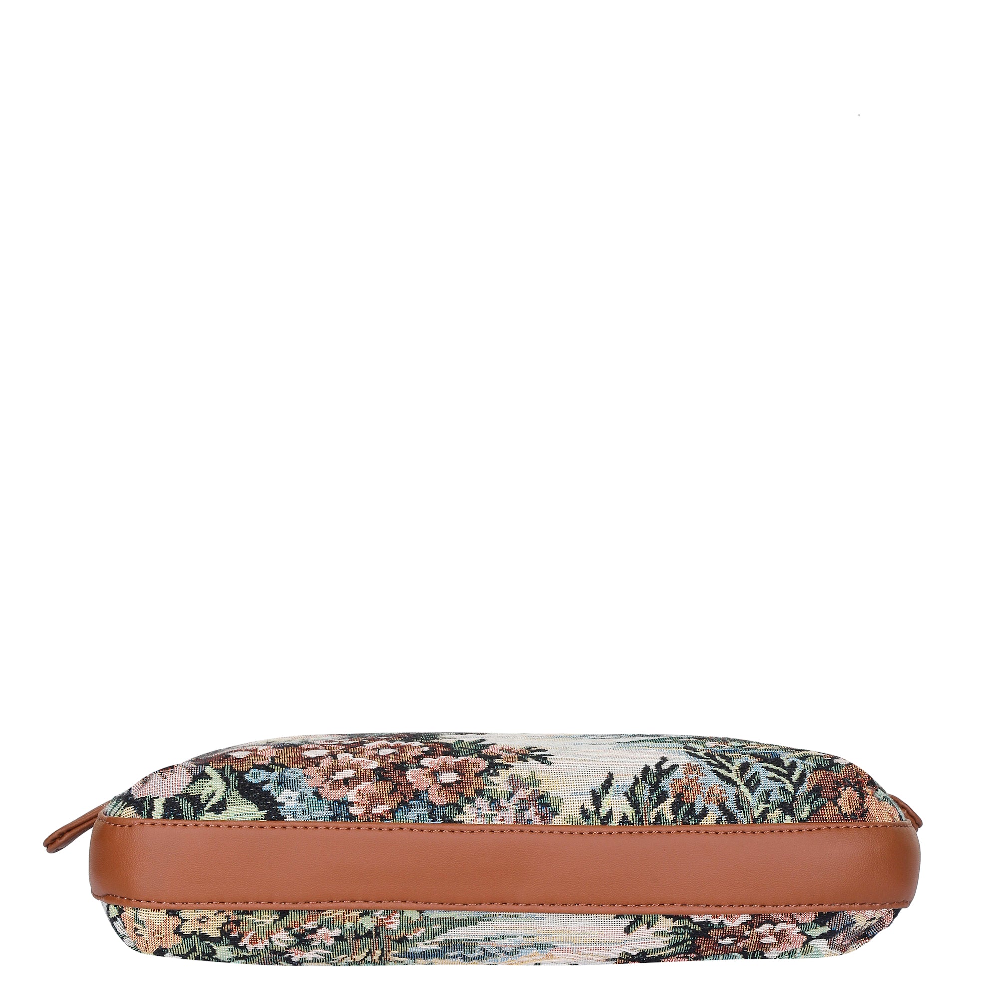 Women’s Botanical Pattern Hobo Shoulder Tote – Elegant Tapestry Fabric Sling Bag with Vegan Leather Trim & Top Handle