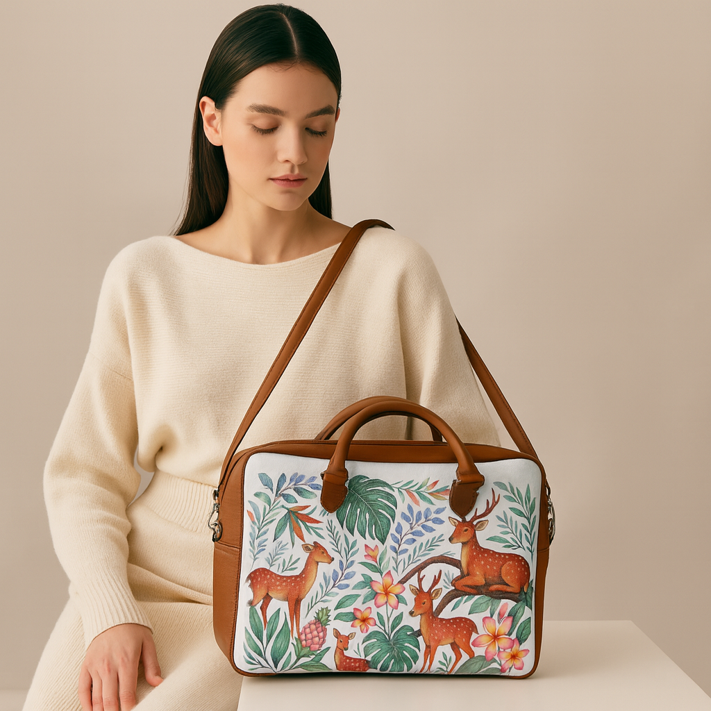 Women's Leather Crossbody Bag with Top Handle – Versatile Printed  Shoulder, Tote & Business Handbag – Work, Travel & Daily Use