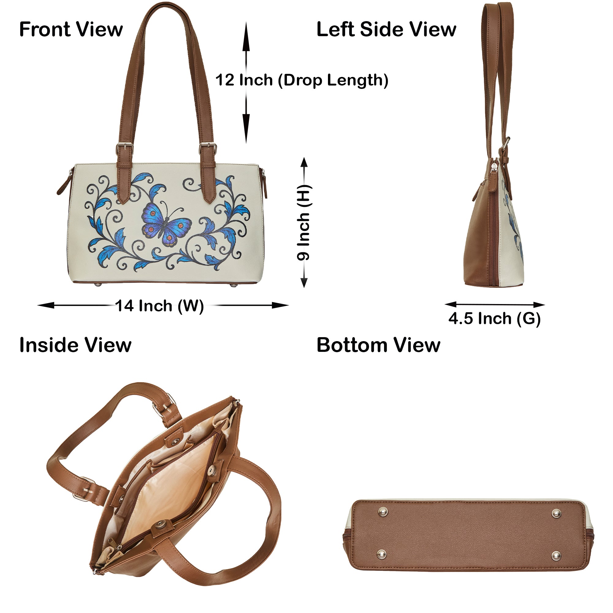 Tote Bag for Ladies'– Stylish Women's Printed Leather Shoulder, Handbag & Top Handle Purse – Travel, Work & Daily Use