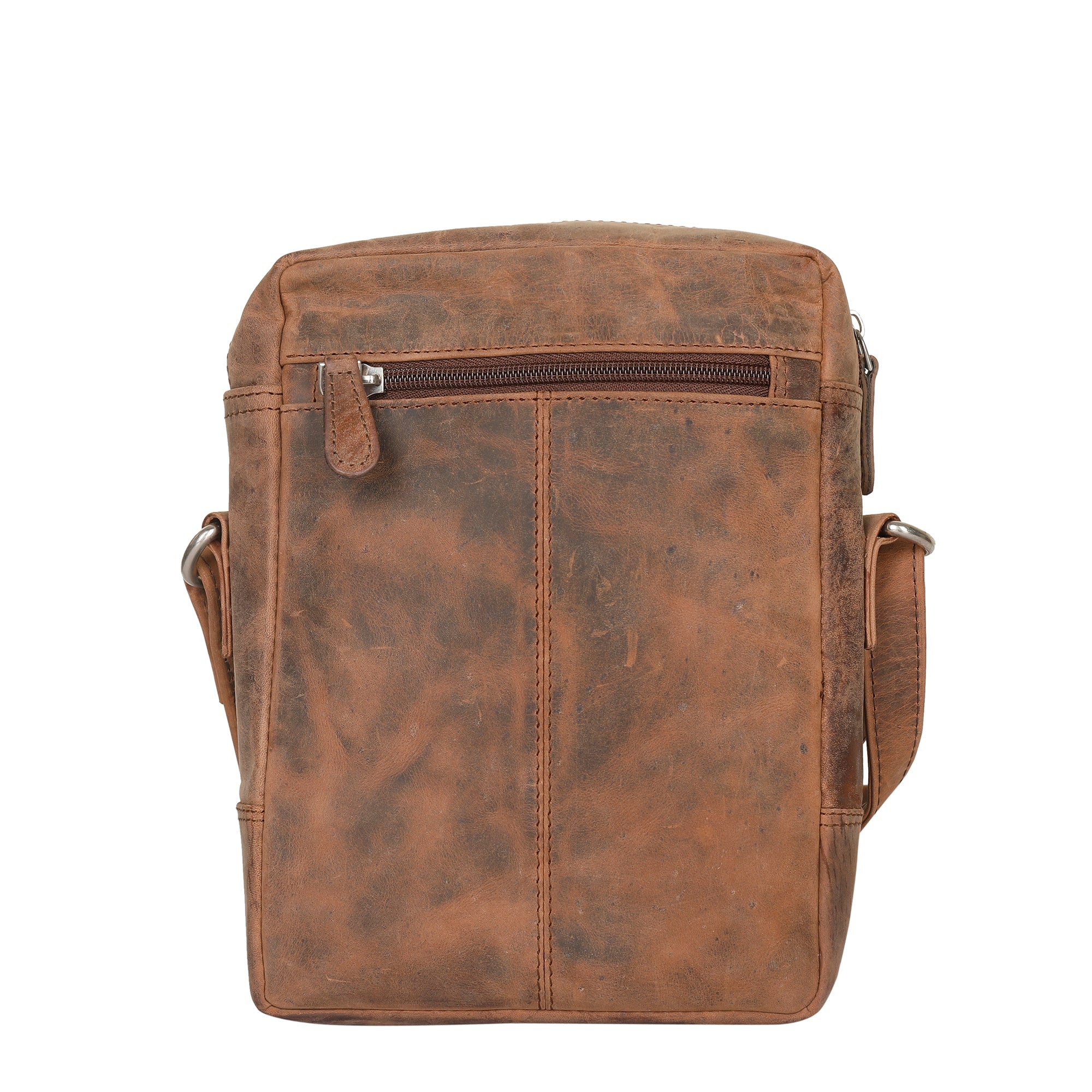 Leather Crossbody Sling Bag inBrown Hunter–Unisex Messenger Shoulder Bag Travel, Daily Use, Work, Gift