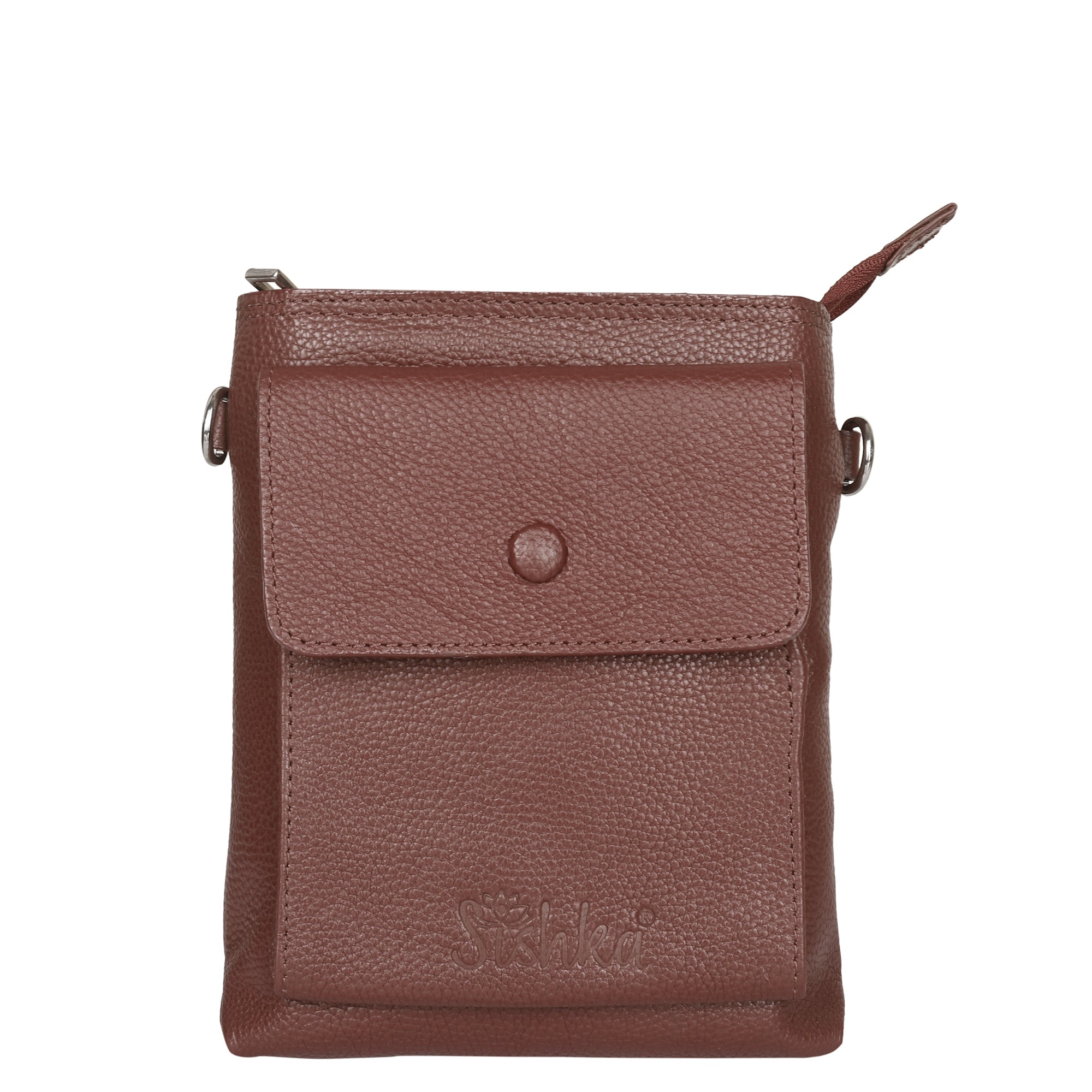 Leather Crossbody Shoulder Bag for Men & Women – Stylish Sling Messenger Bag for Work, Business, Travel & Everyday Use-Light Brown