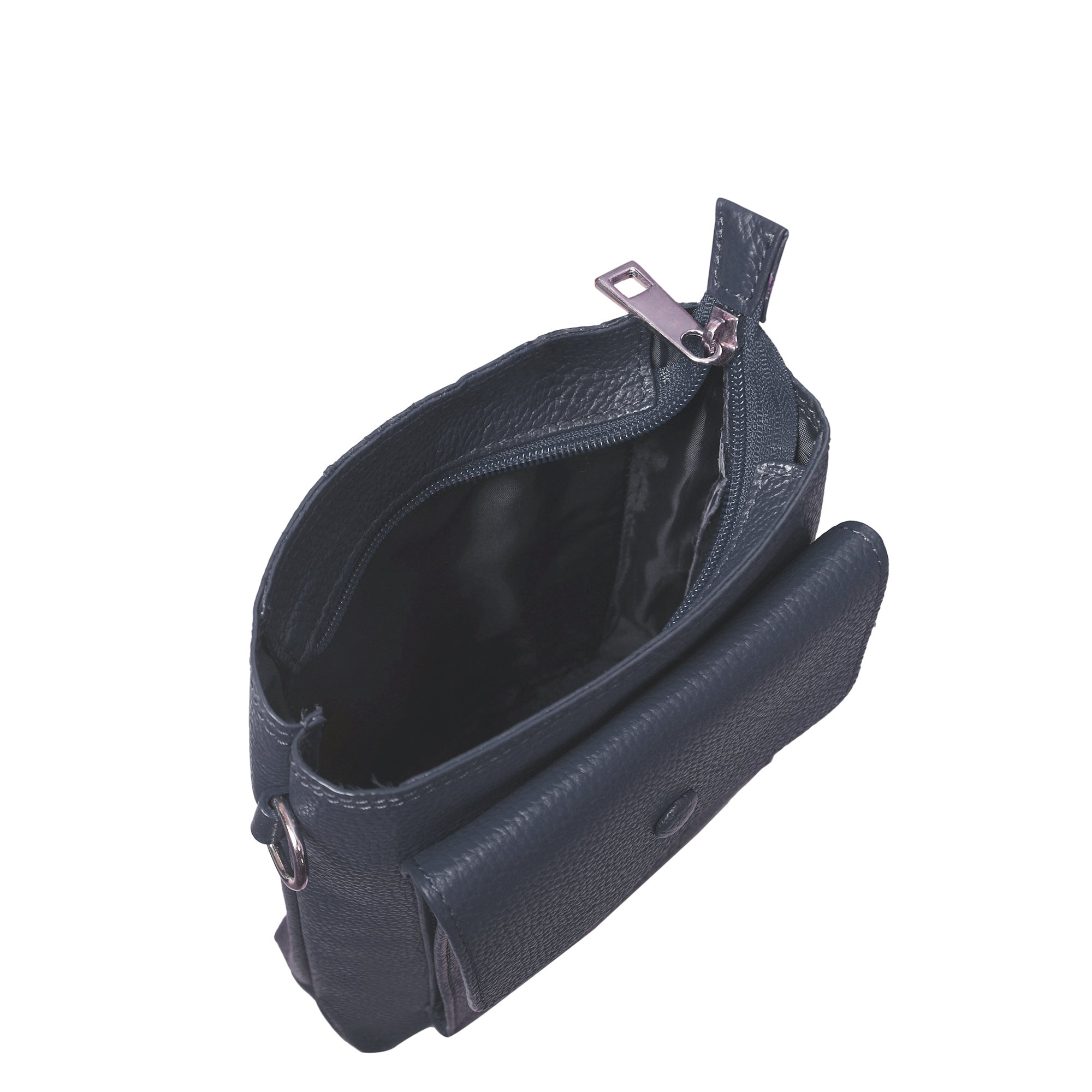 Leather Crossbody Shoulder Bag for Men & Women – Stylish Sling Messenger Bag for Work, Business, Travel & Everyday Use- Navy Blue