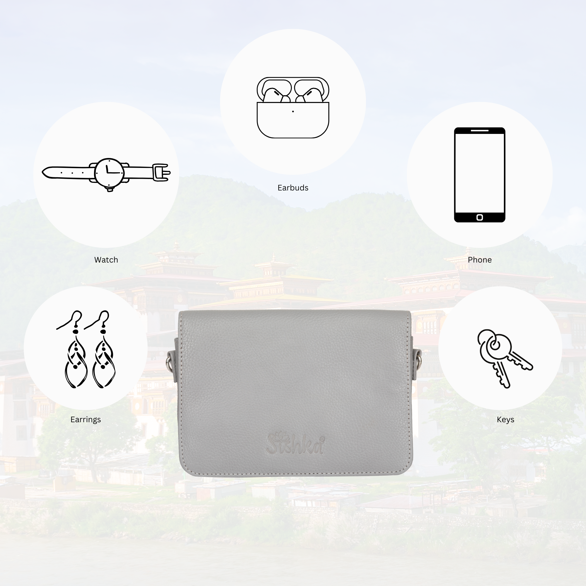 Genuine Leather Grey Crossbody Shoulder Bag for Men & Women – Sling Messenger Bag for Work, Business, Travel & Daily Use