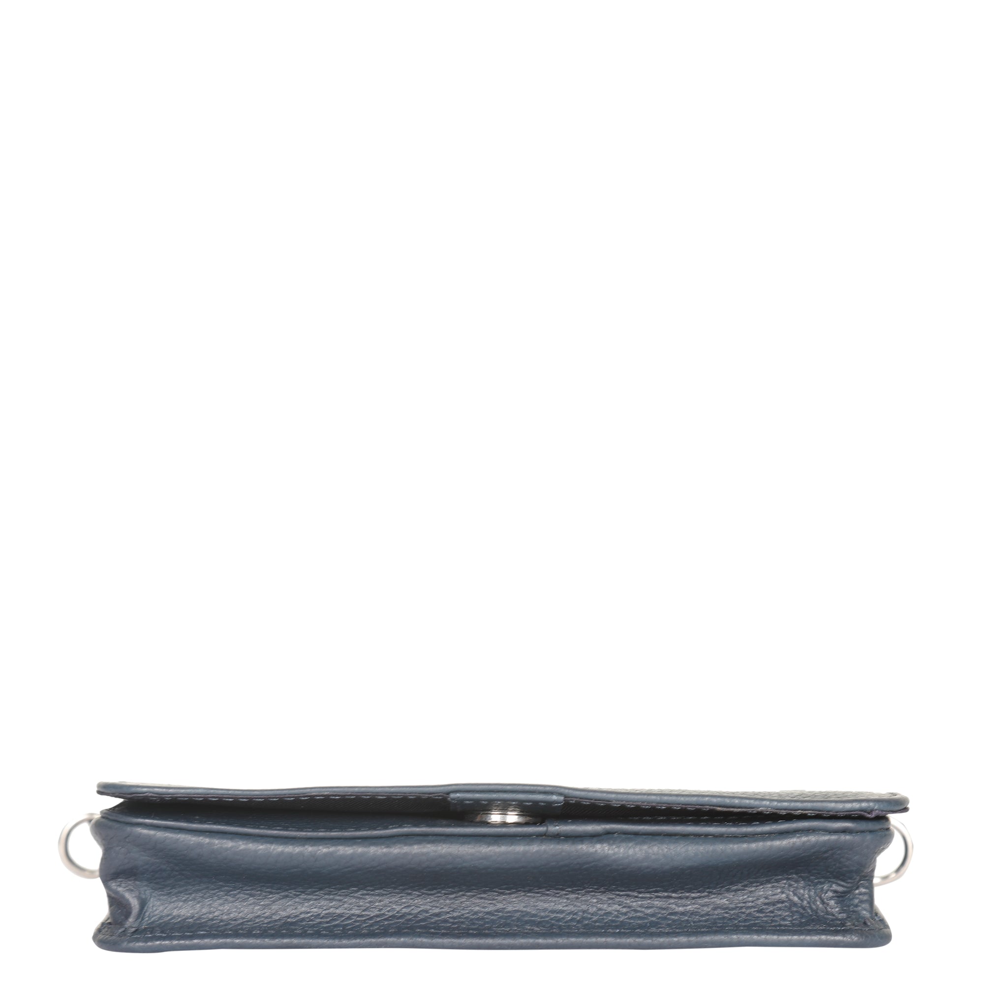 Genuine Leather Navy Blue Crossbody Shoulder Bag for Men & Women – Sling Messenger Bag for Work, Business, Travel & Daily Use