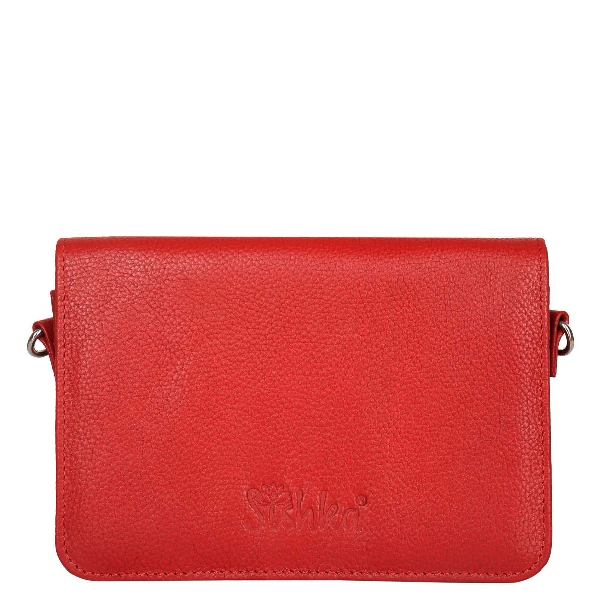 Genuine Leather Red Crossbody Shoulder Bag for Men & Women – Sling Messenger Bag for Work, Business, Travel & Daily Use