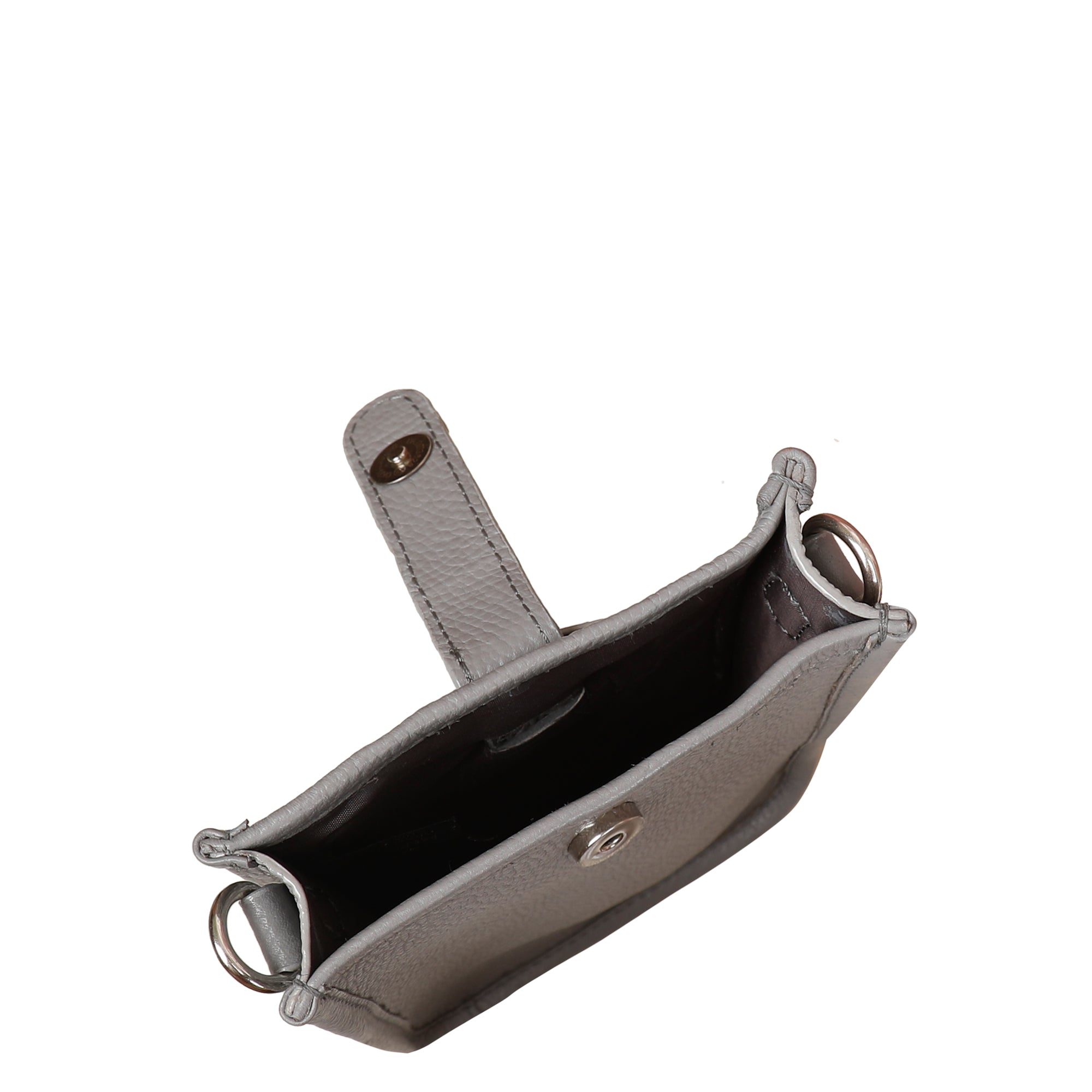 Grey -Leather Crossbody Phone Sling Wallet Bag – Shoulder Messenger Bag for Daily Use, Work & Travel for Men and Women