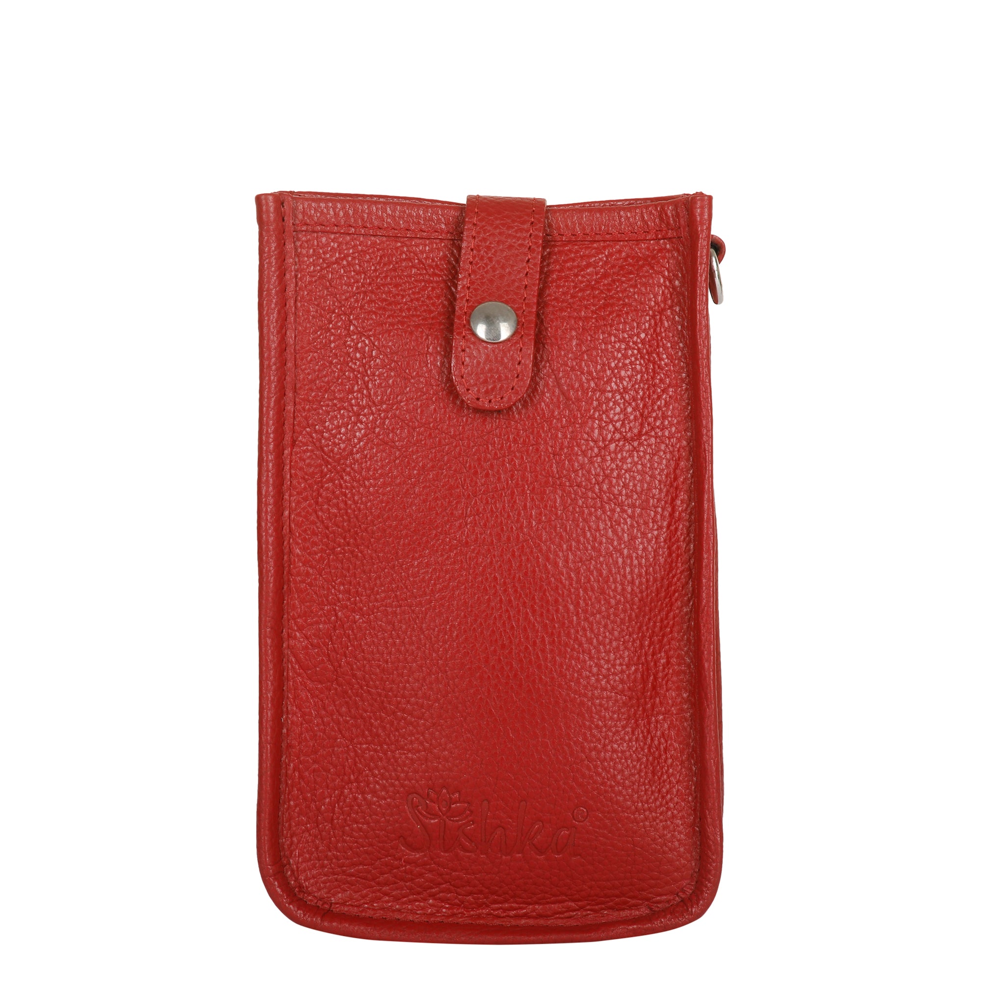 Red -Leather Crossbody Phone Sling Wallet Bag – Shoulder Messenger Bag for Daily Use, Work & Travel for Men and Women