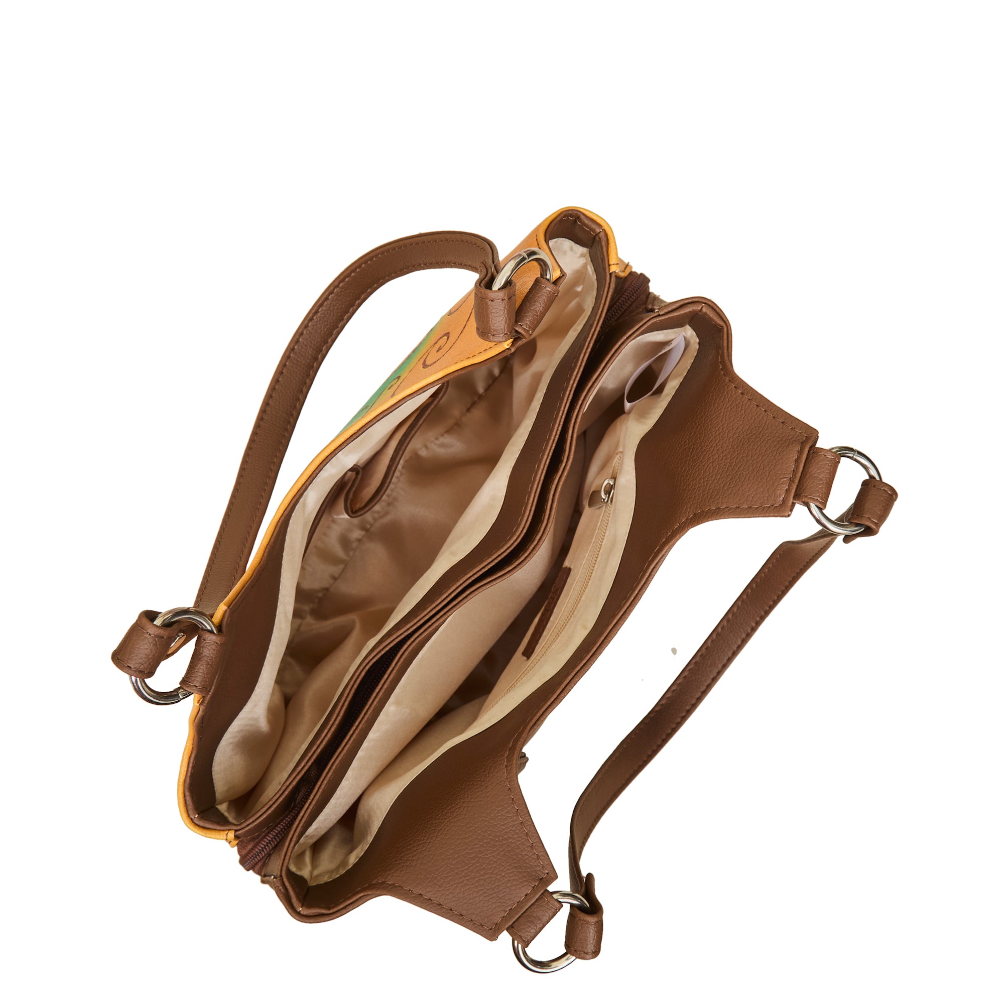 Printed Genuine Leather Shoulder Tote Bag for Women – Stylish Top Handle Handbag Purse– Travel, Office & Daily Use