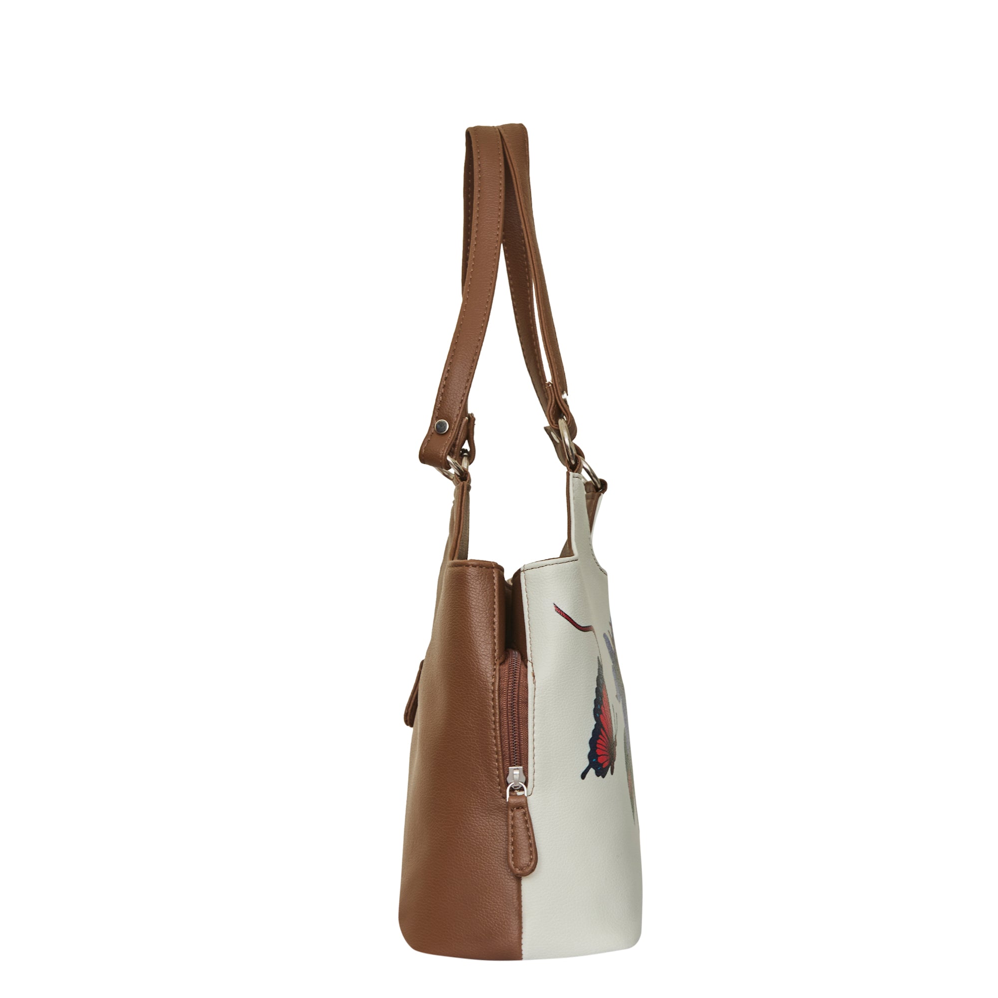 Printed Genuine Leather Shoulder Tote Bag for Women – Stylish Top Handle Handbag Purse– Travel, Office & Daily Use