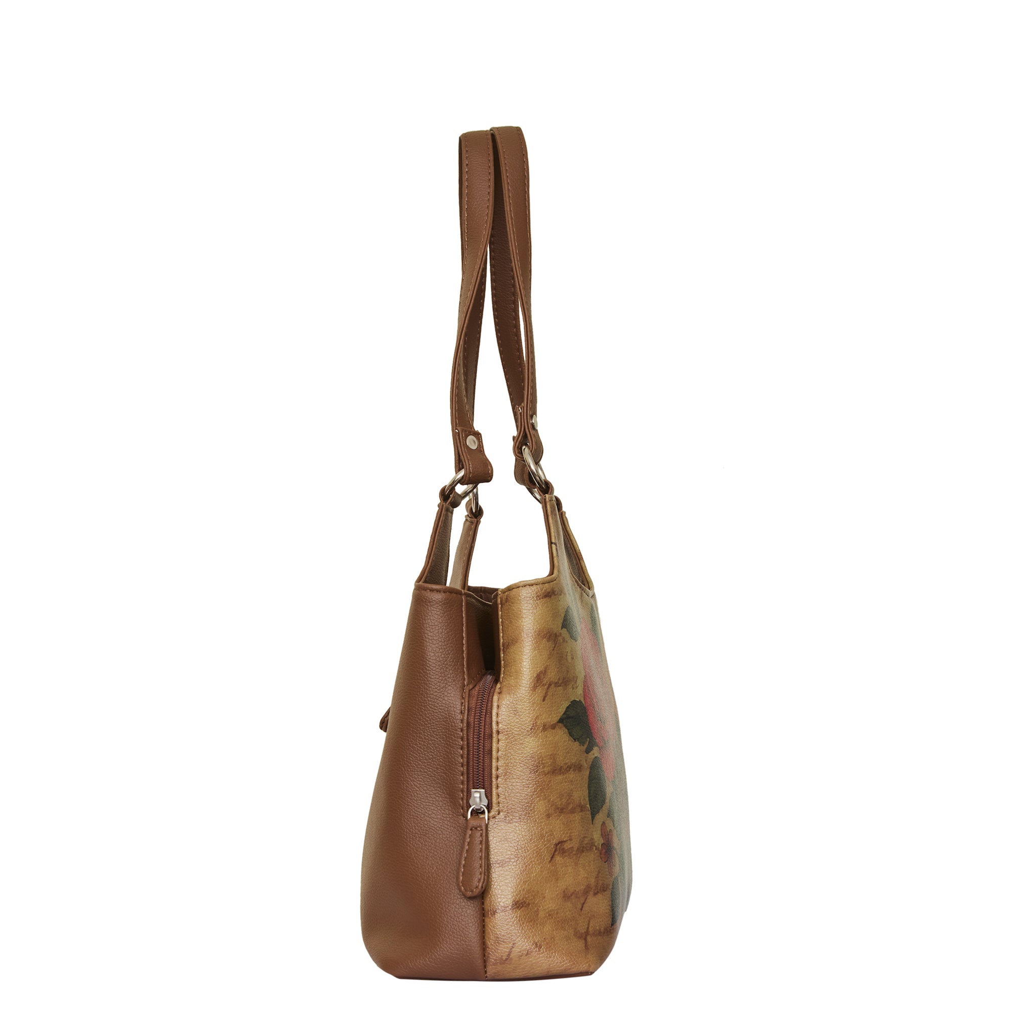 Printed Genuine Leather Shoulder Tote Bag for Women – Stylish Top Handle Handbag Purse– Travel, Office & Daily Use