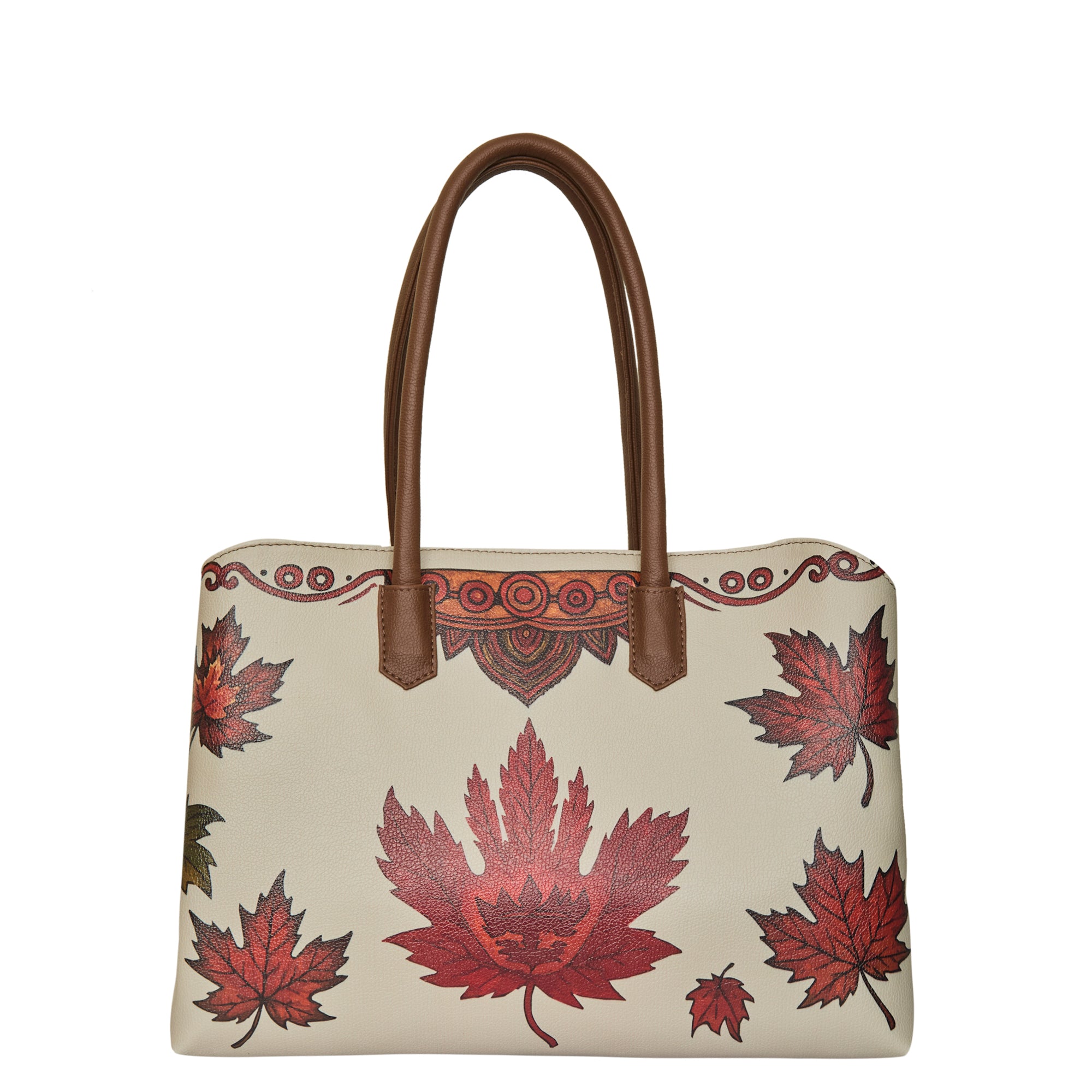 Genuine Leather Printed Carryall Tote for Women – Stylish Shoulder, Top Handle & Handbag for Ladies – Office, Work, Travel & Daily Use