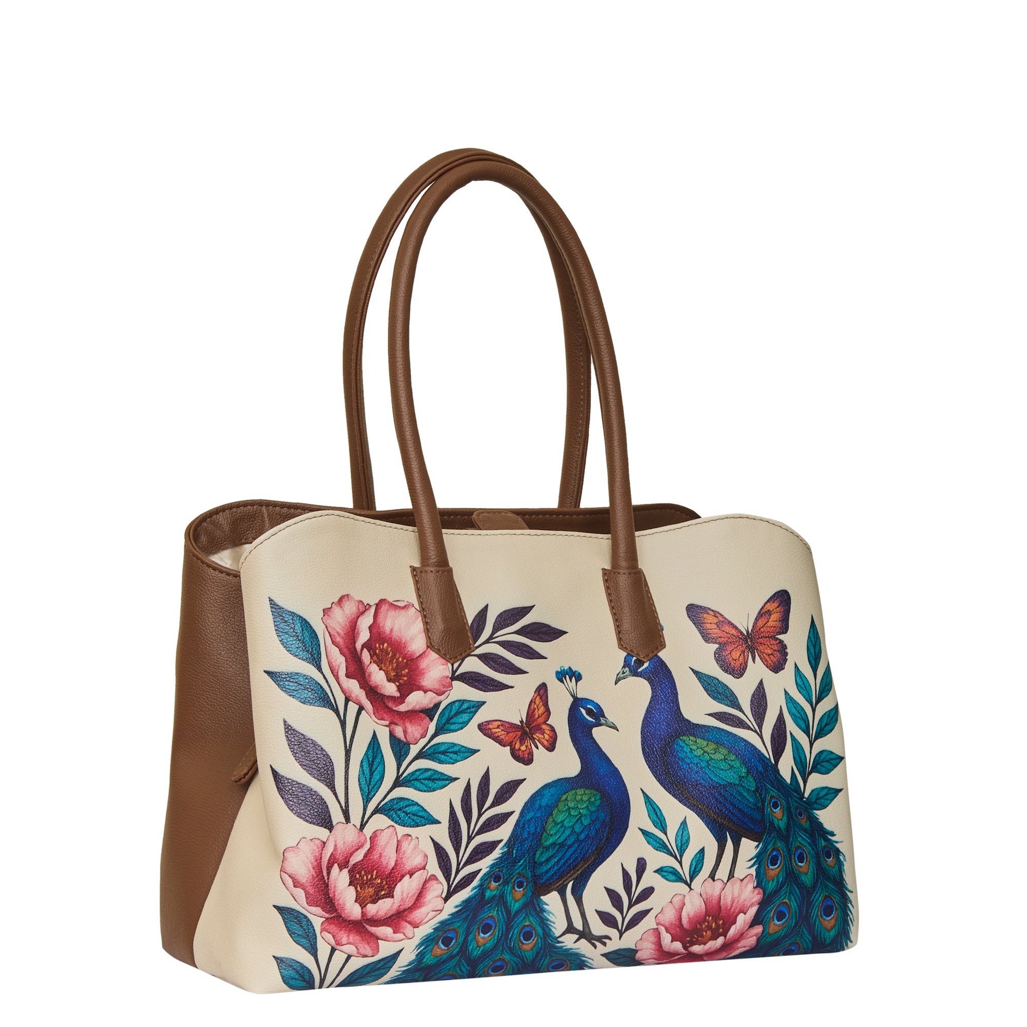 Genuine Leather Printed Carryall Tote for Women – Stylish Shoulder, Top Handle & Handbag for Ladies – Office, Work, Travel & Daily Use