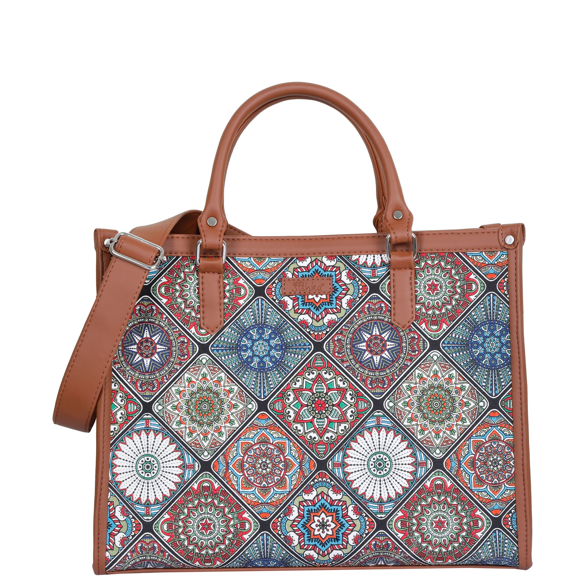 Multicolor Handcrafted Printed Laptop Bag – Satchel Purse for Women’s Daily Use