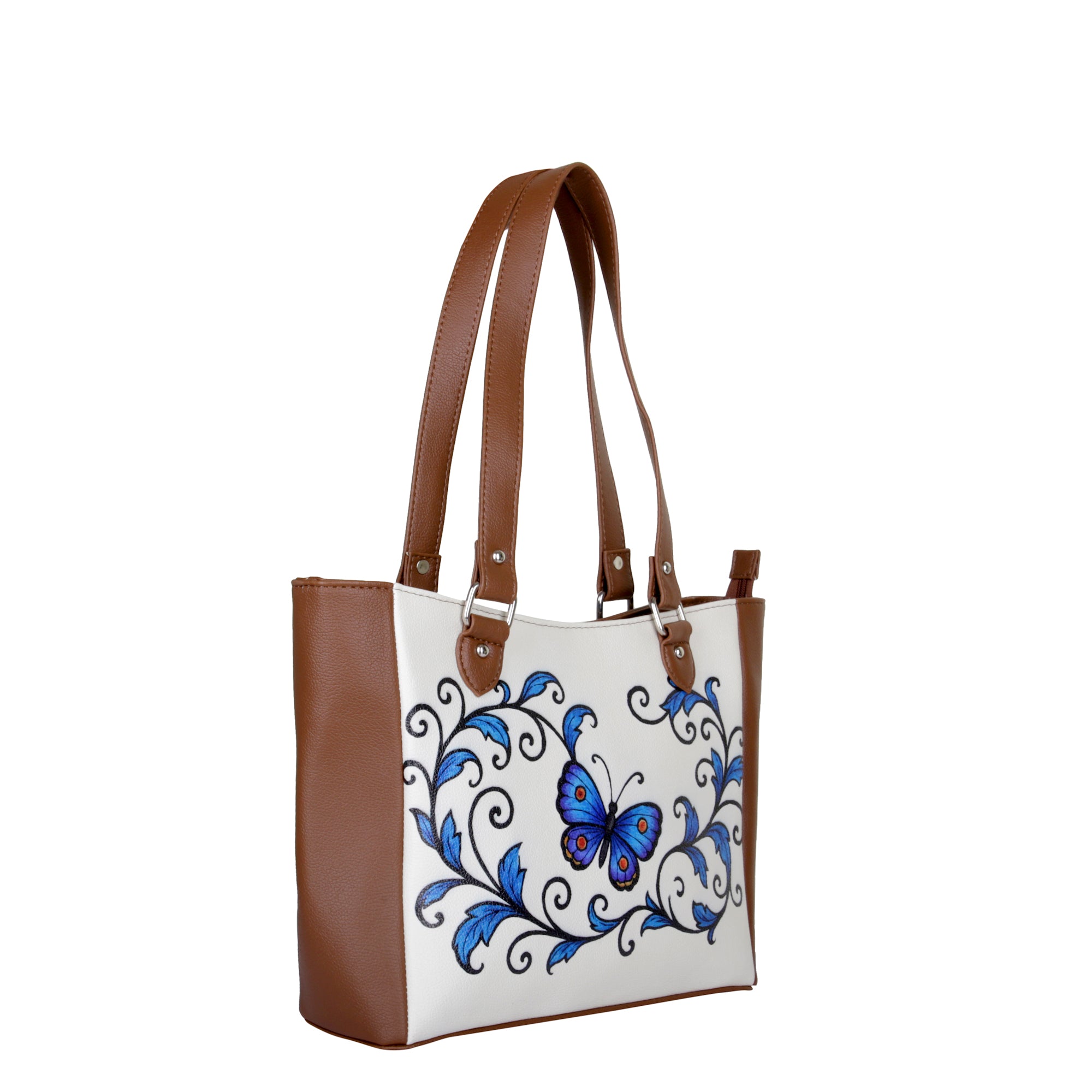 Ladies’ Printed Leather Shoulder Tote Bag– Handbag, Sling & Top Handle Purse – Ideal for Office, Travel & Everyday Use