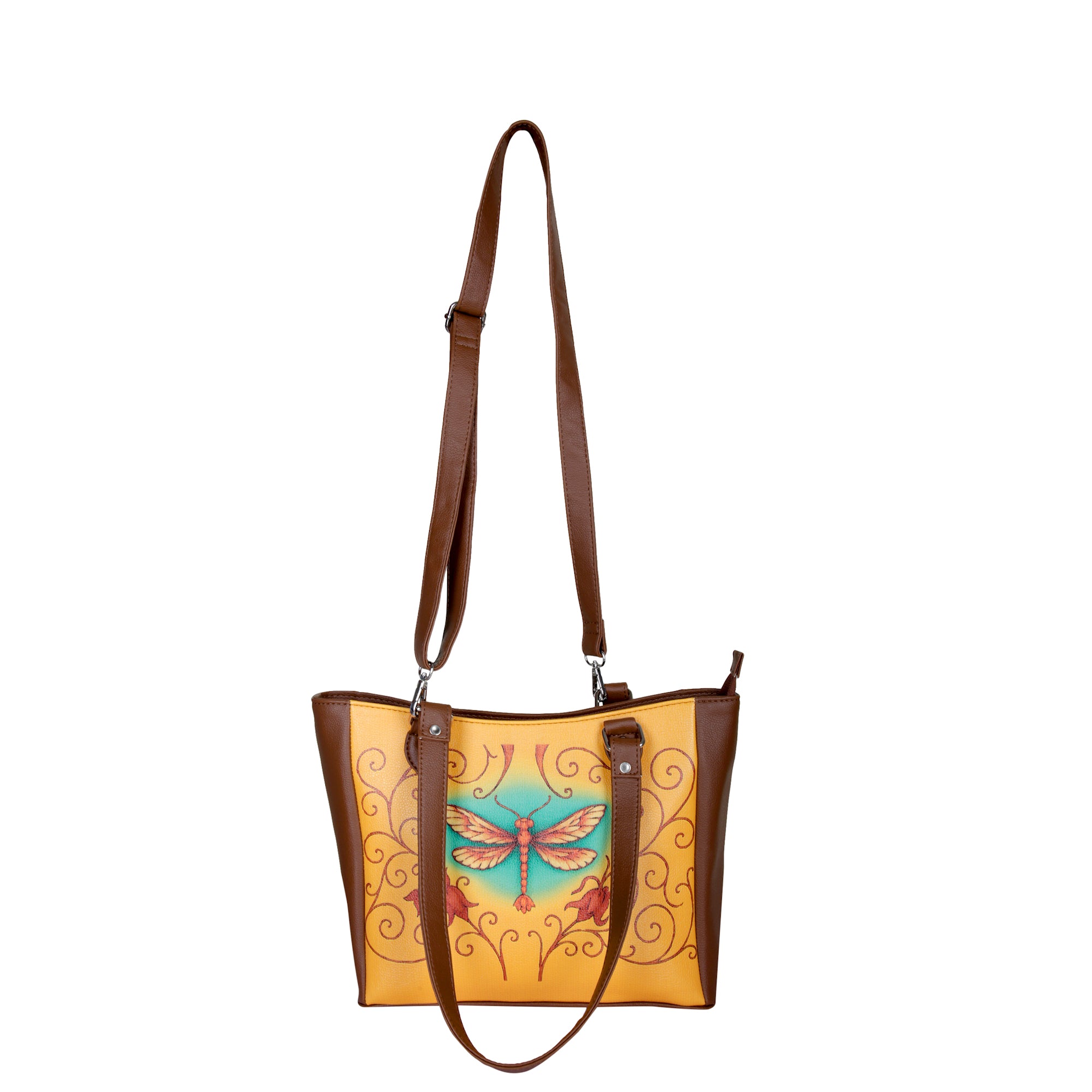 Ladies’ Printed Leather Shoulder Tote Bag– Handbag, Sling & Top Handle Purse – Ideal for Office, Travel & Everyday Use