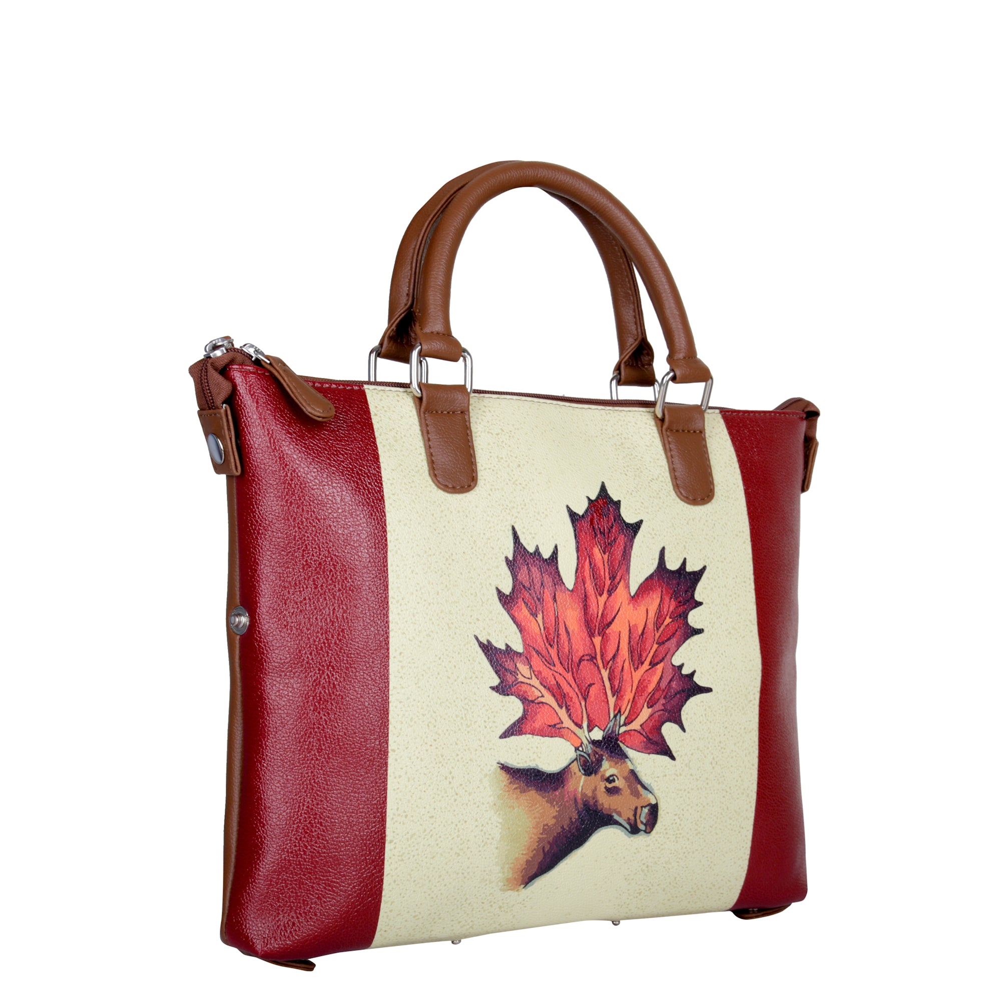 Women’s Genuine Leather 3-in-1 Printed Convertible Shoulder Bag – Stylish Top Handle Crossbody  & Handbag  Purse – Everyday Use