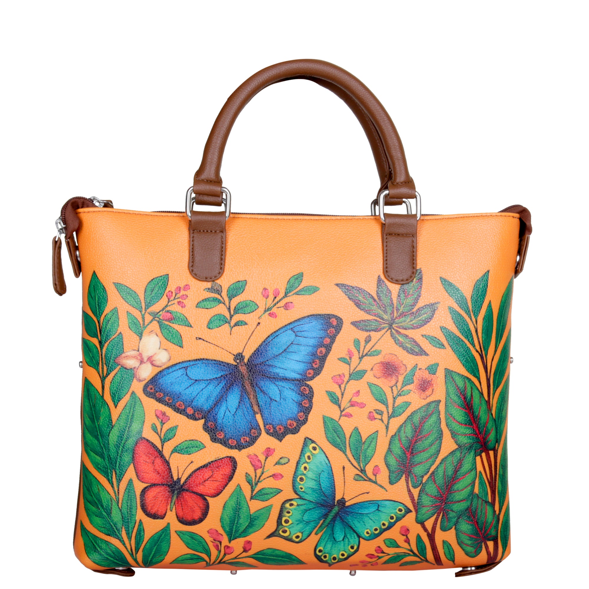 Women’s Genuine Leather 3-in-1 Printed Convertible Shoulder Bag – Stylish Top Handle Crossbody  & Handbag  Purse – Everyday Use