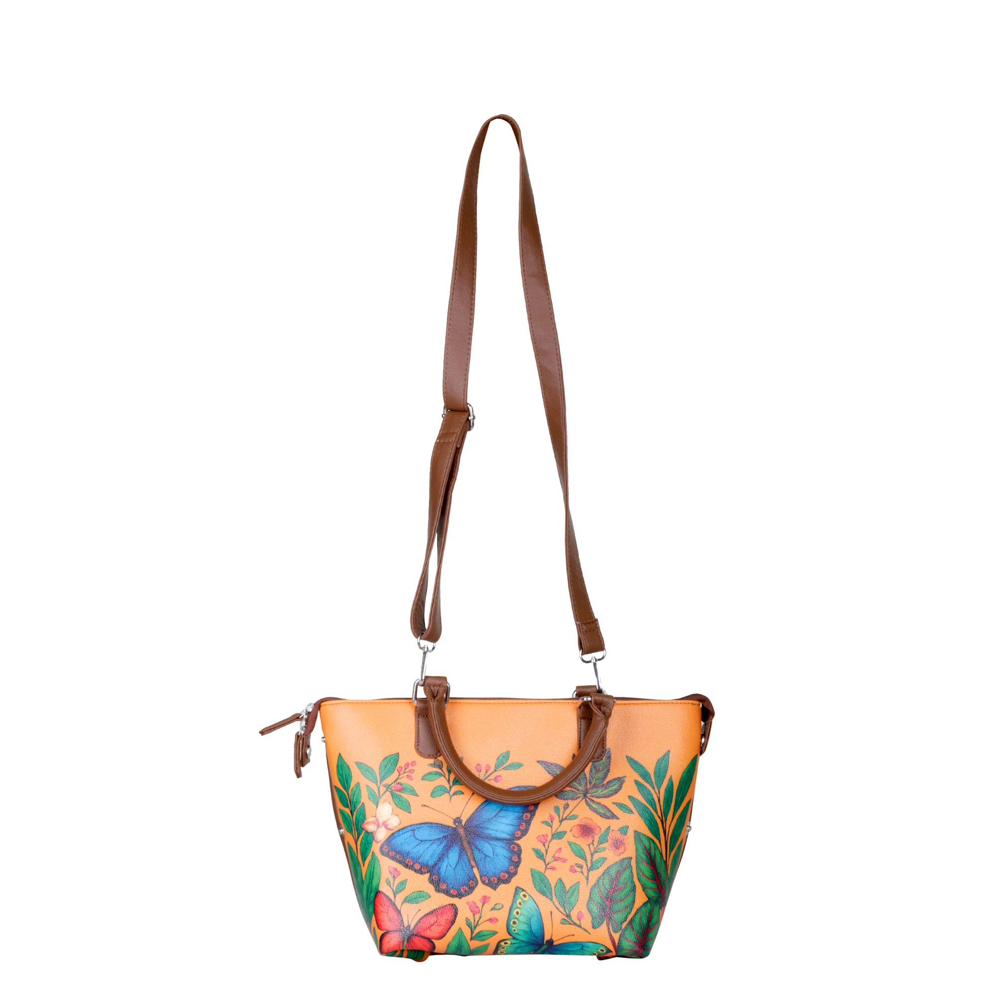 Women’s Genuine Leather 3-in-1 Printed Convertible Shoulder Bag – Stylish Top Handle Crossbody  & Handbag  Purse – Everyday Use