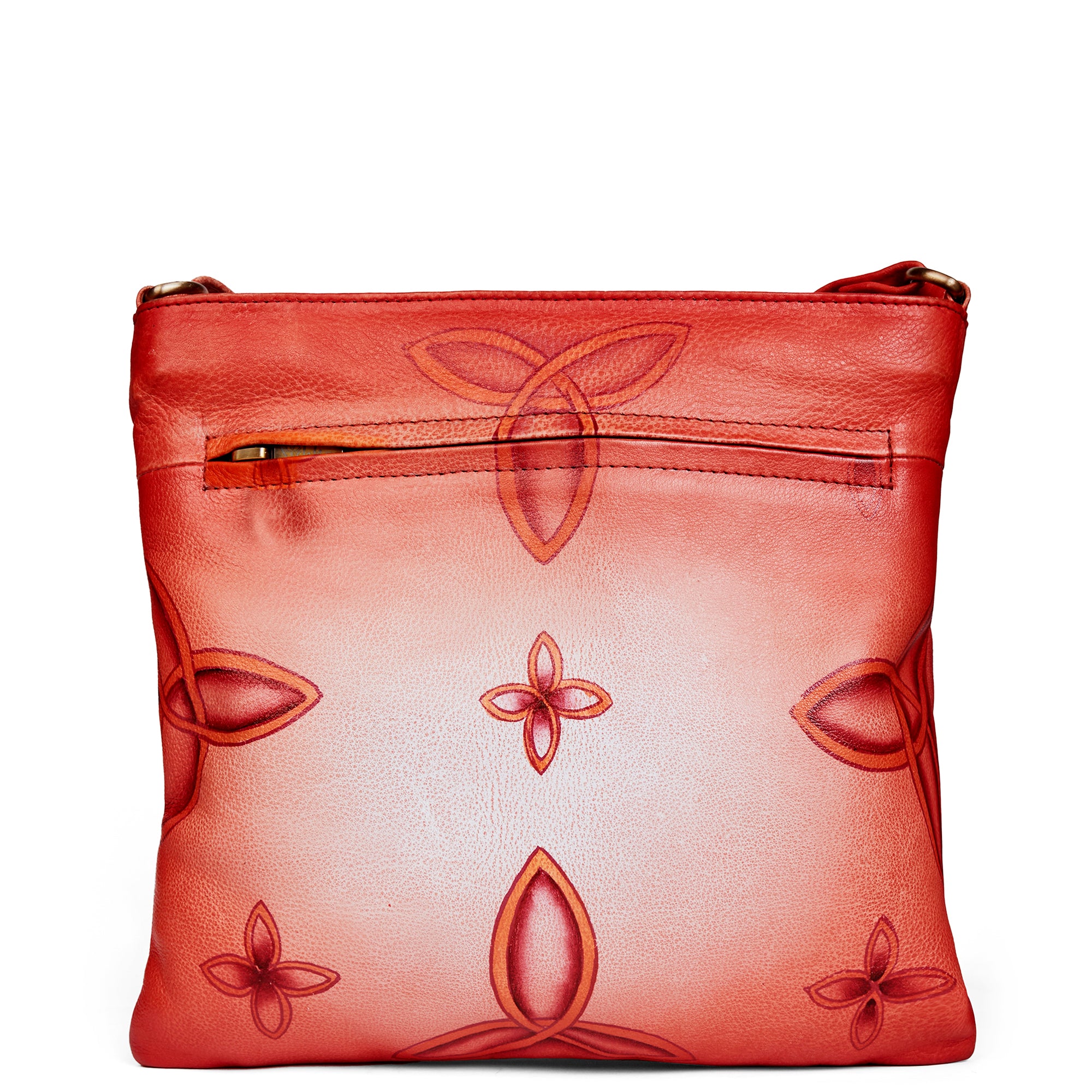 Slim Crossbody Bag with Hand-Painted Rabbit Design