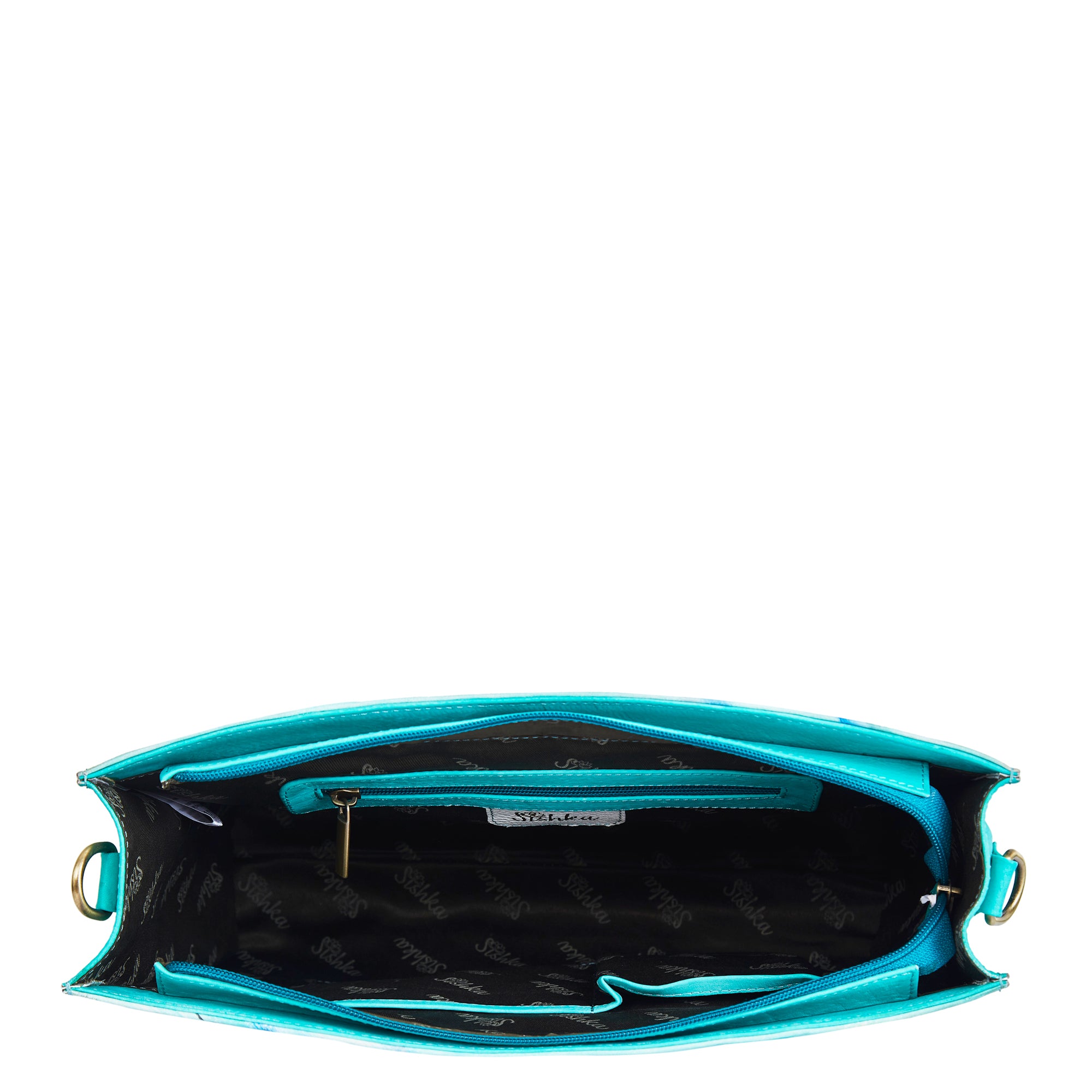 Sishka Leather Hand-Painted Handbag – Elegant Peacock Art, Spacious Satchel & Shoulder Purse with Detachable Strap.
