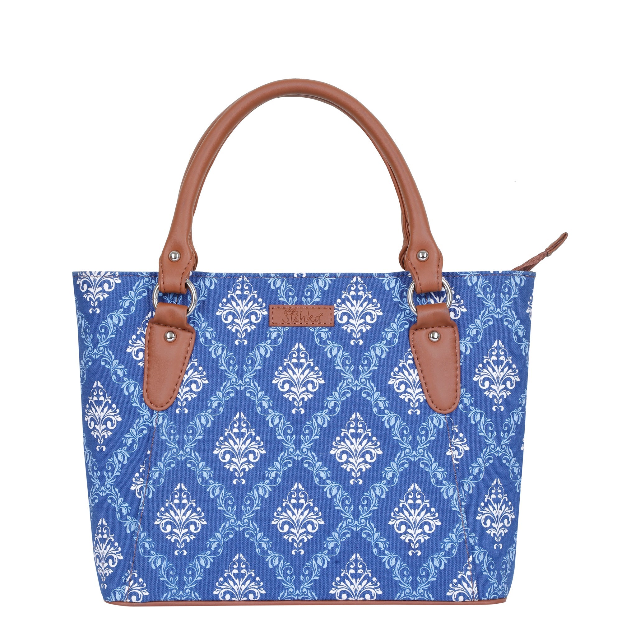 Sishka Blue Hand Bag –Stylish Canvas Shoulder Tote for Women’s Travel & Work Use