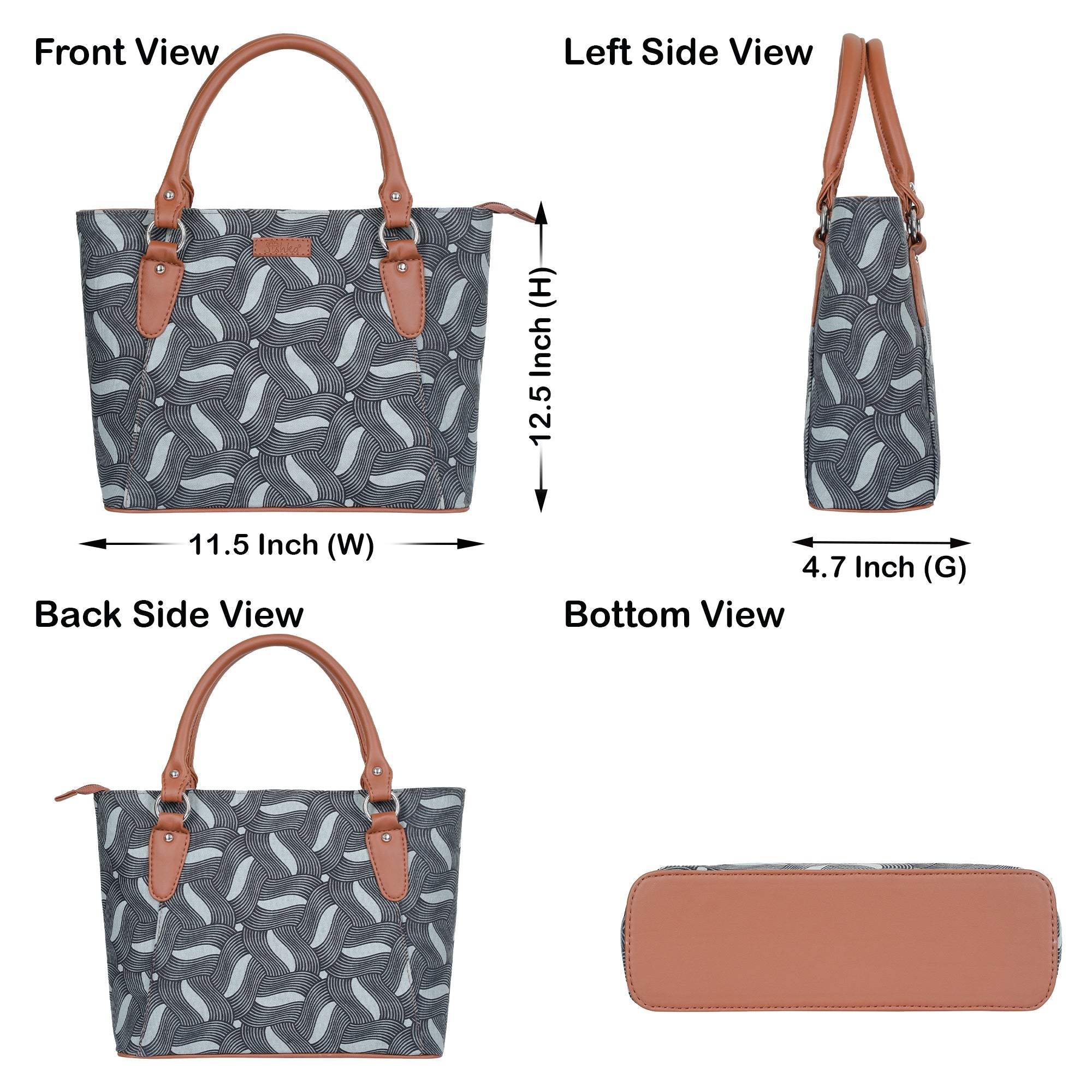 Sishka Olive Green Hand Bag – Canvas Satchel Purse for Women’s Everyday Use
