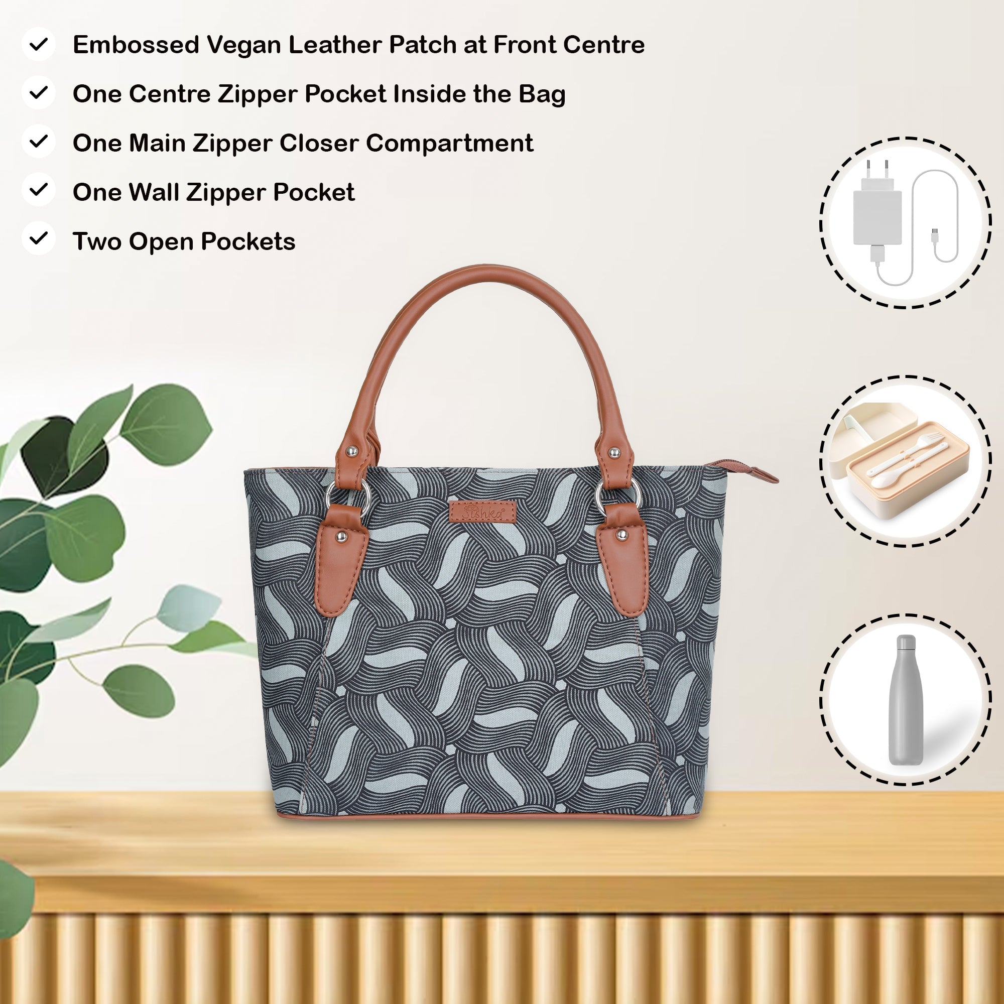Sishka Olive Green Hand Bag – Canvas Satchel Purse for Women’s Everyday Use