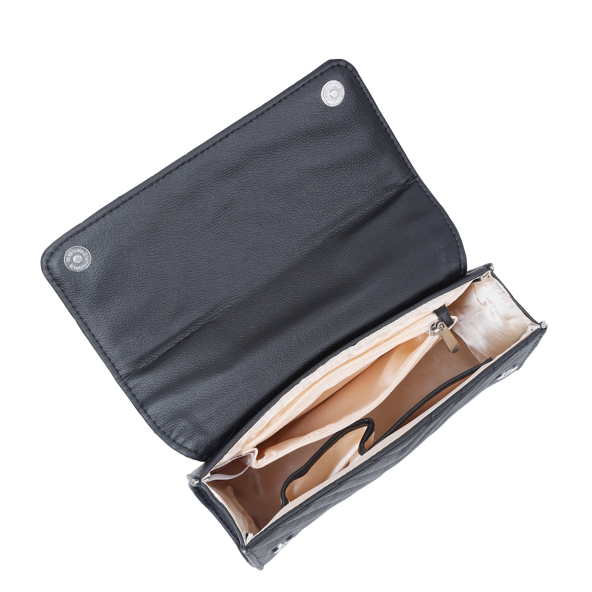 Black Quilted Leather Sling Bag – Women’s Chain Strap Shoulder Purse