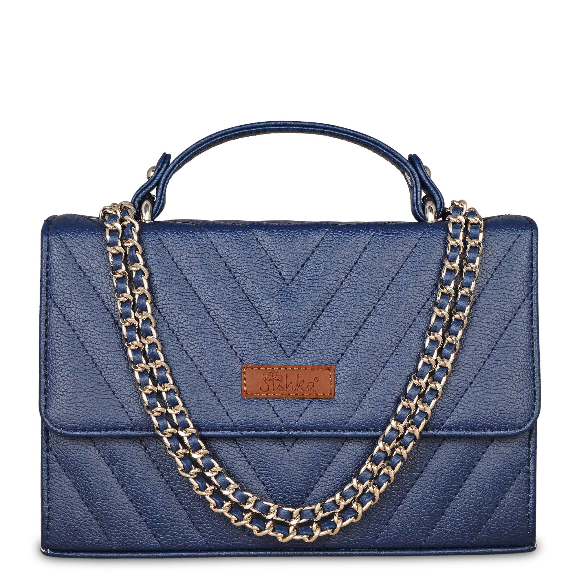 Sishka Blue Crossbody Bag for Women – Elegant Vegan Leather Sling Shoulder Bag
