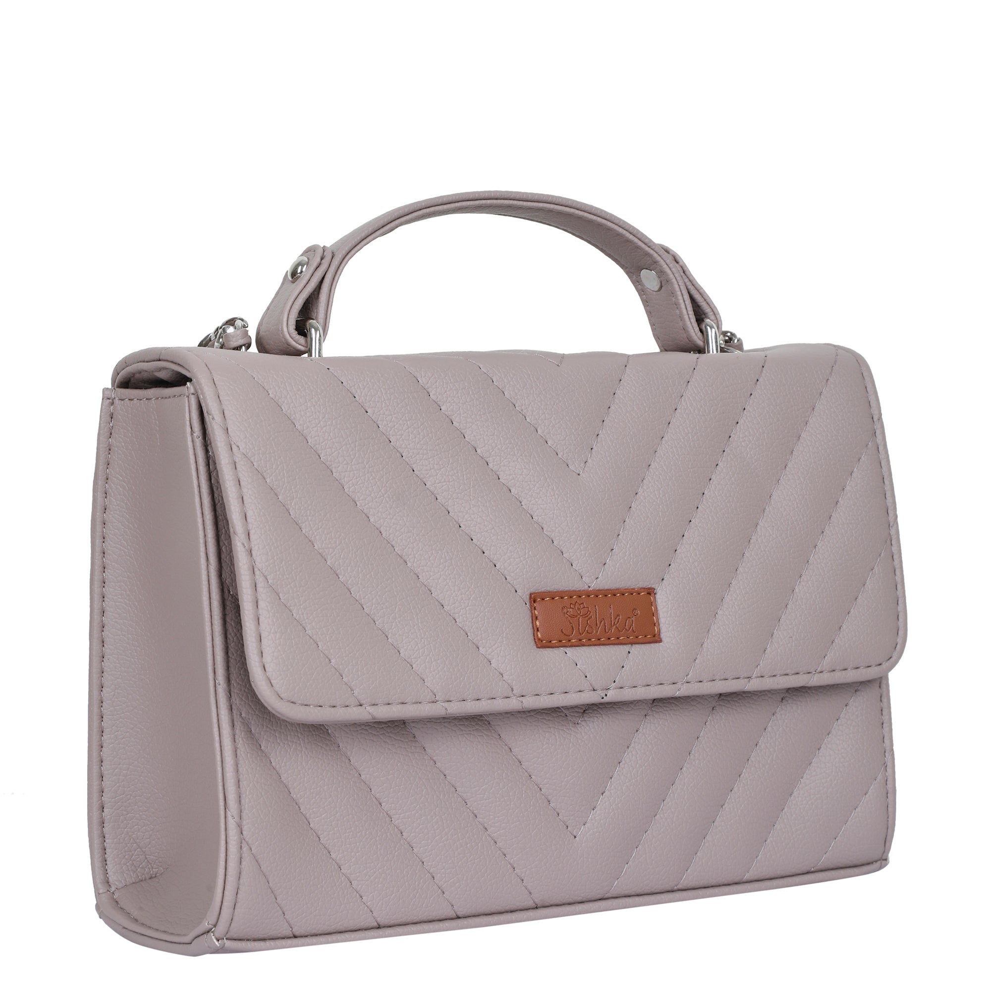 Mauve Vegan Leather Sling Crossbody Bag – Women’s Shoulder Purse