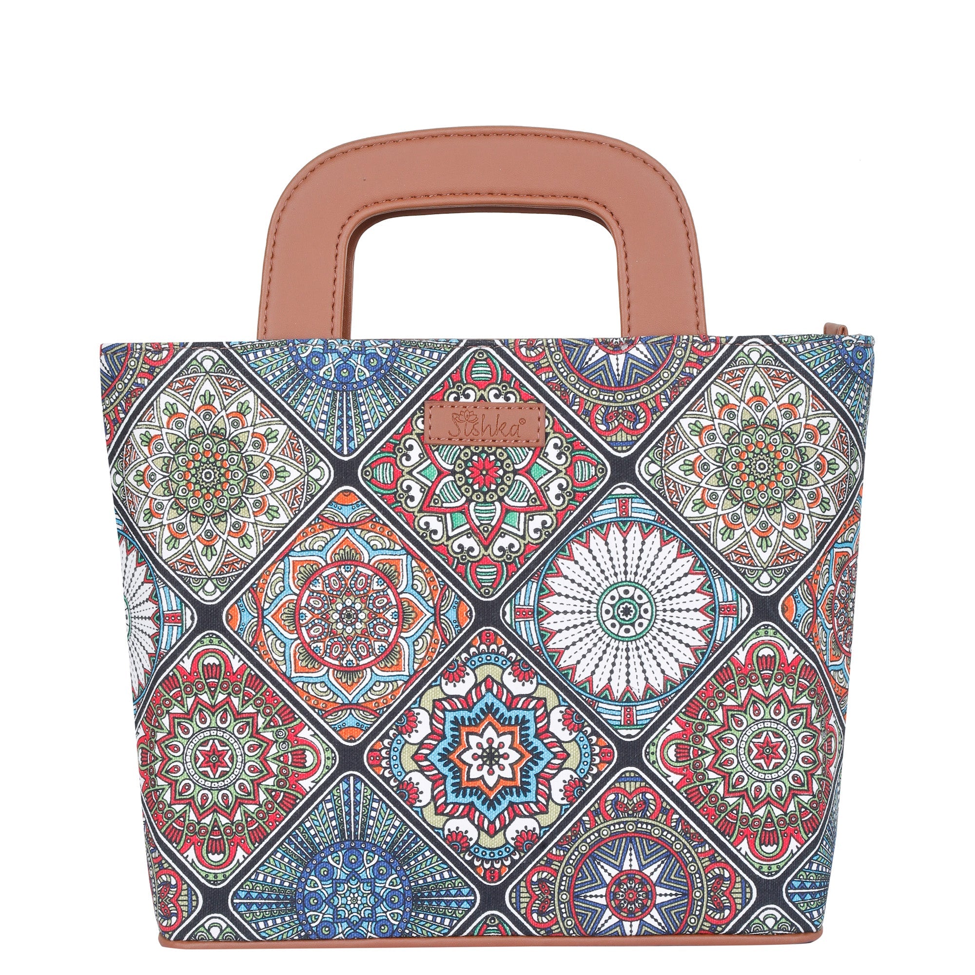 Sishka Multicolour Hand Bag – Canvas Shoulder Purse for Women’s Travel & Work