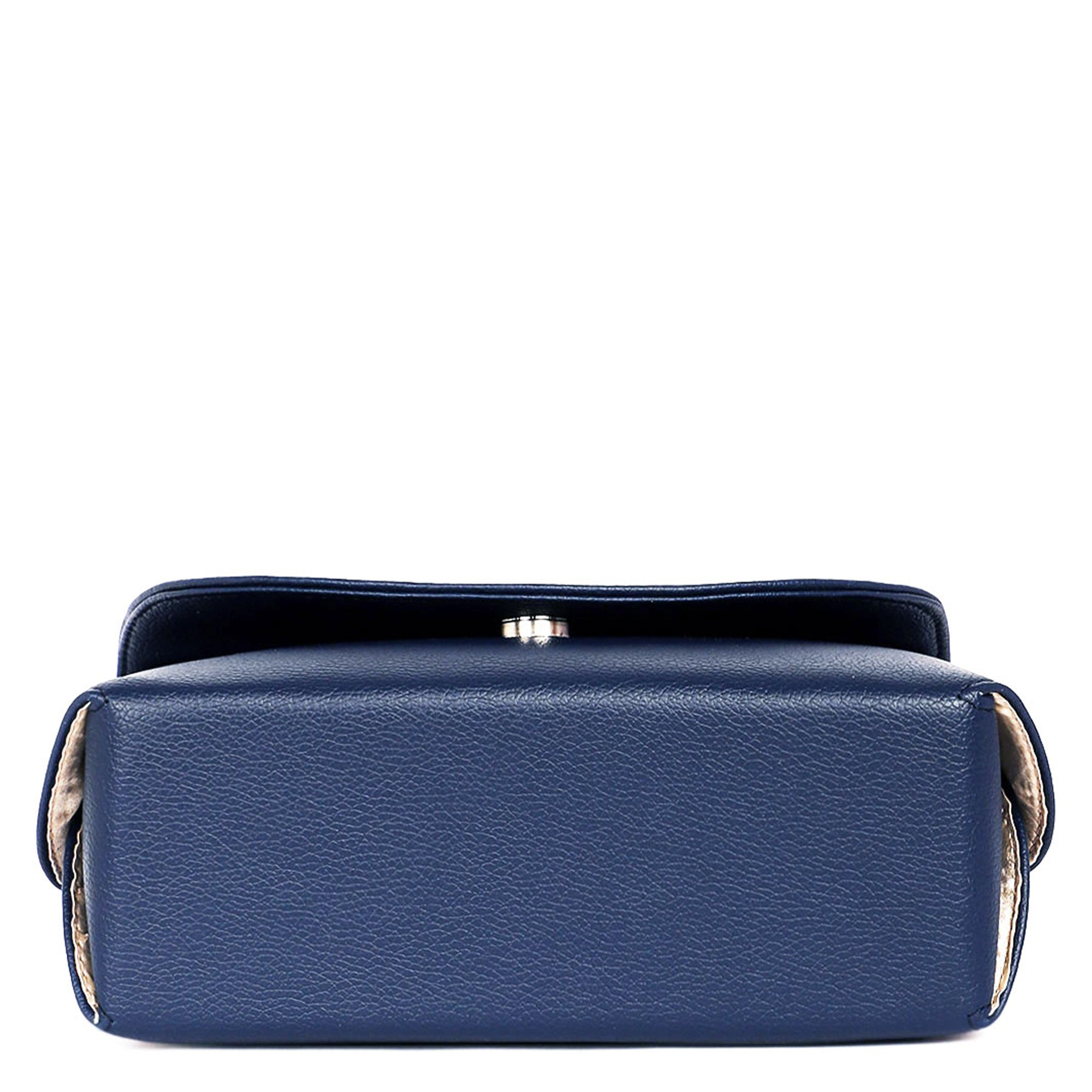 Blue Vegan Leather Crossbody Sling Bag – Women’s Chain Strap Shoulder Handbag