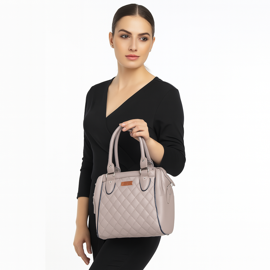 Sishka Mauve Hand Bag for Women – Vegan Leather Satchel with Top Handle Tote Bags & Adjustable Strap
