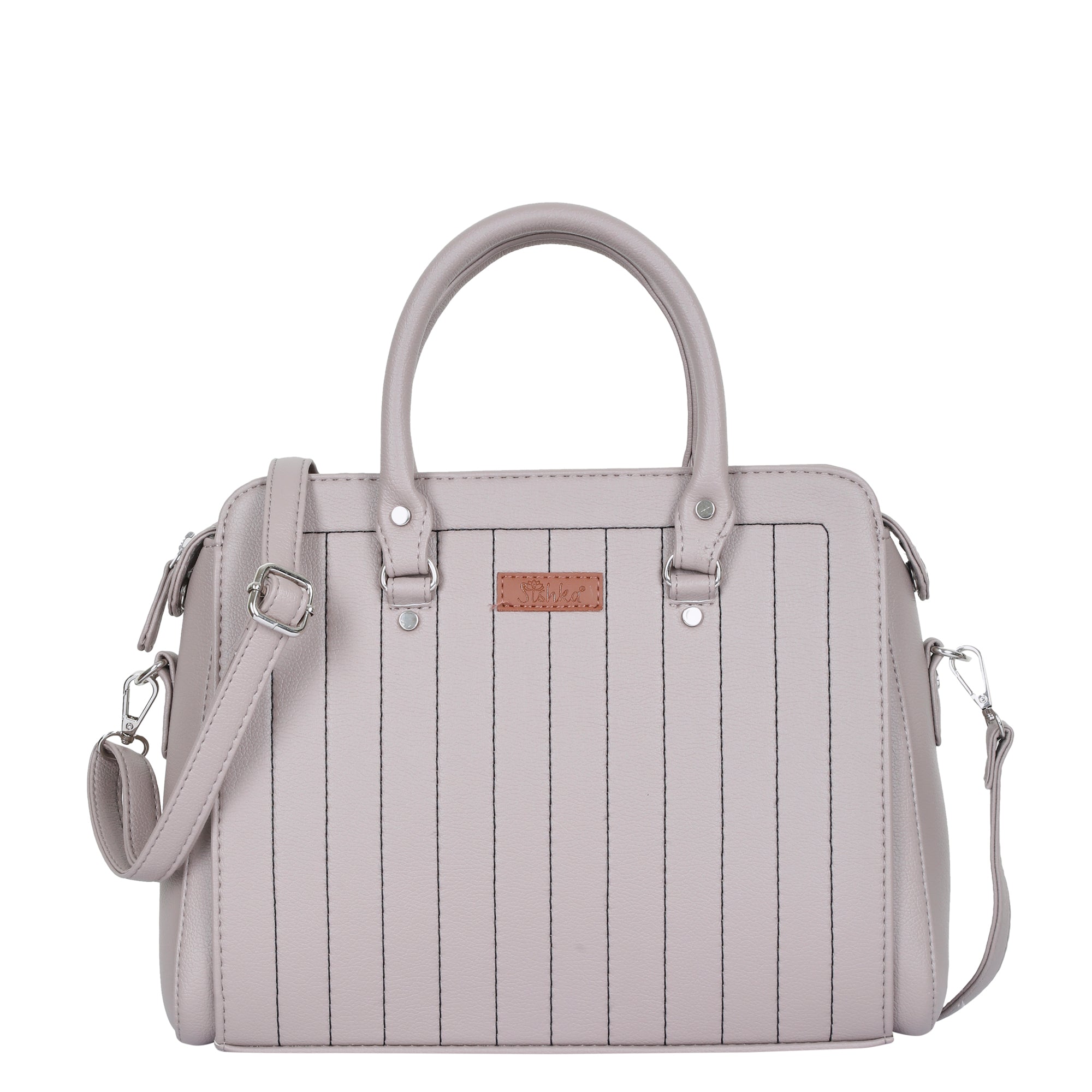 Sishka Mauve Women’s Leather Handbag –Top-Handle, Crossbody Bag