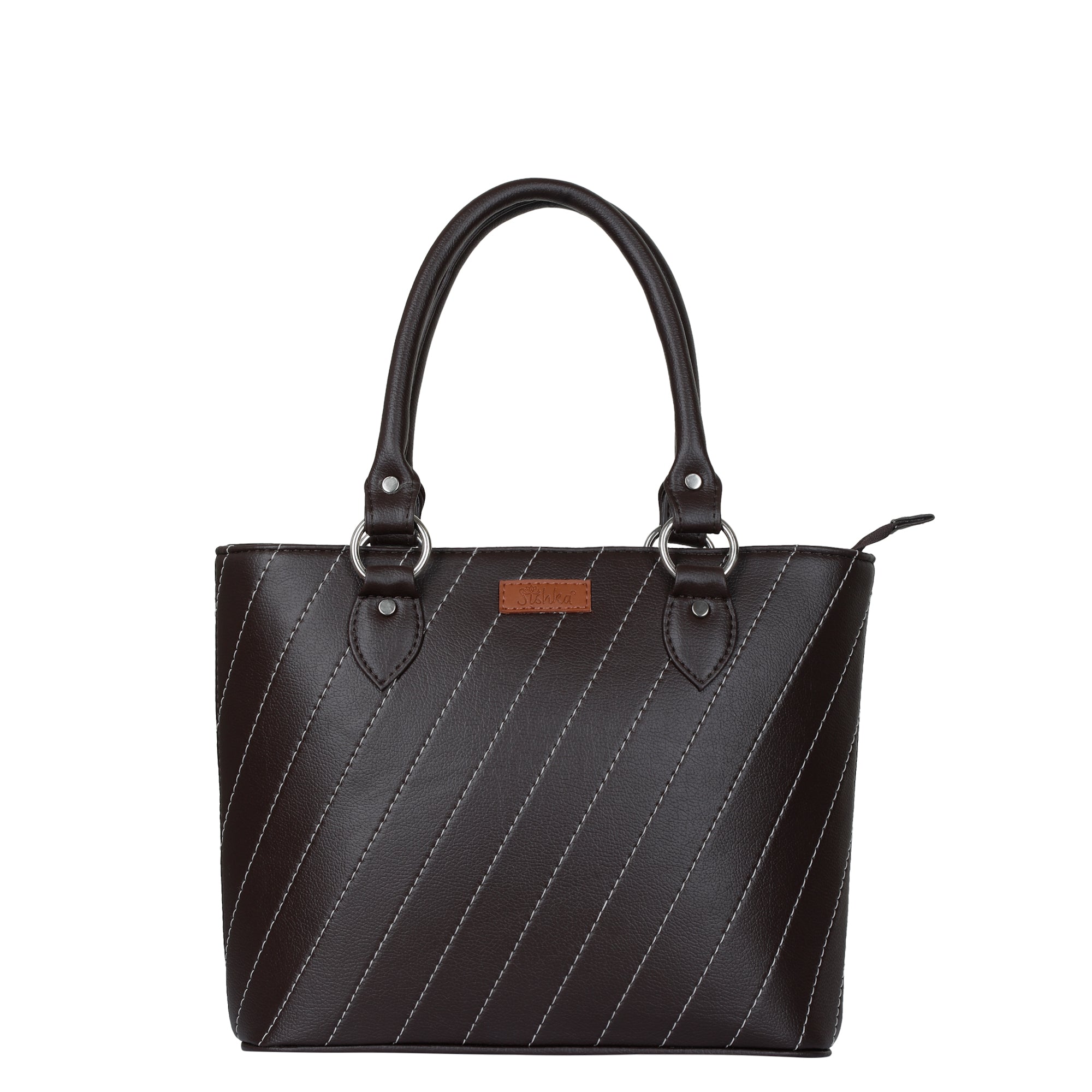 Sishka Brown Hand Bag for Women – Vegan Leather Tote Shoulder Bag – Daily Use Satchel