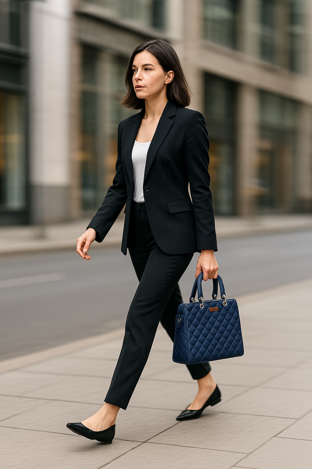 Sishka Blue Vegan Leather Handbag – Women’s Top-Handle Tote & Satchel Purse