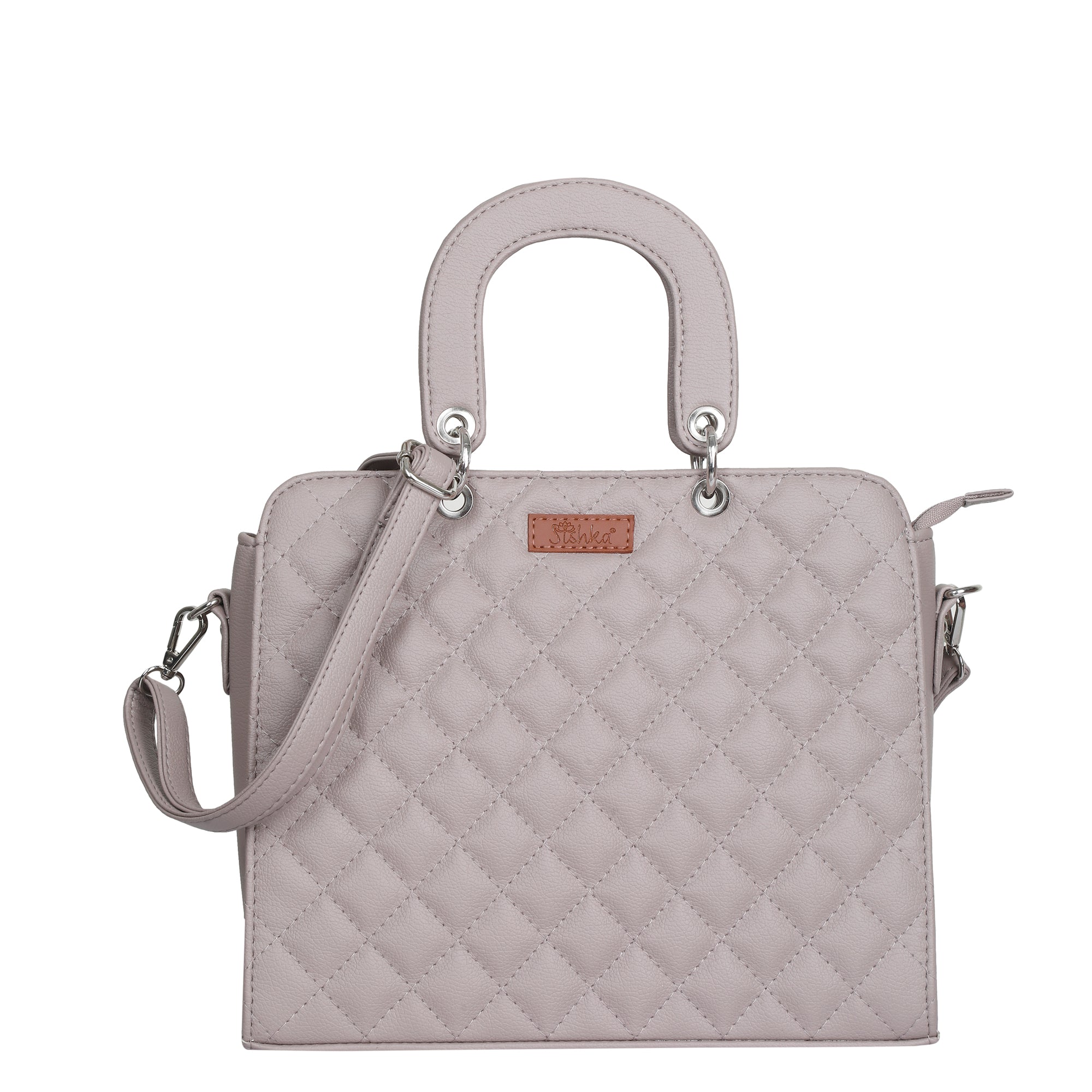 Sishka Mauve Women’s Tote Satchel – Stylish Vegan Leather Top-Handle Handbag