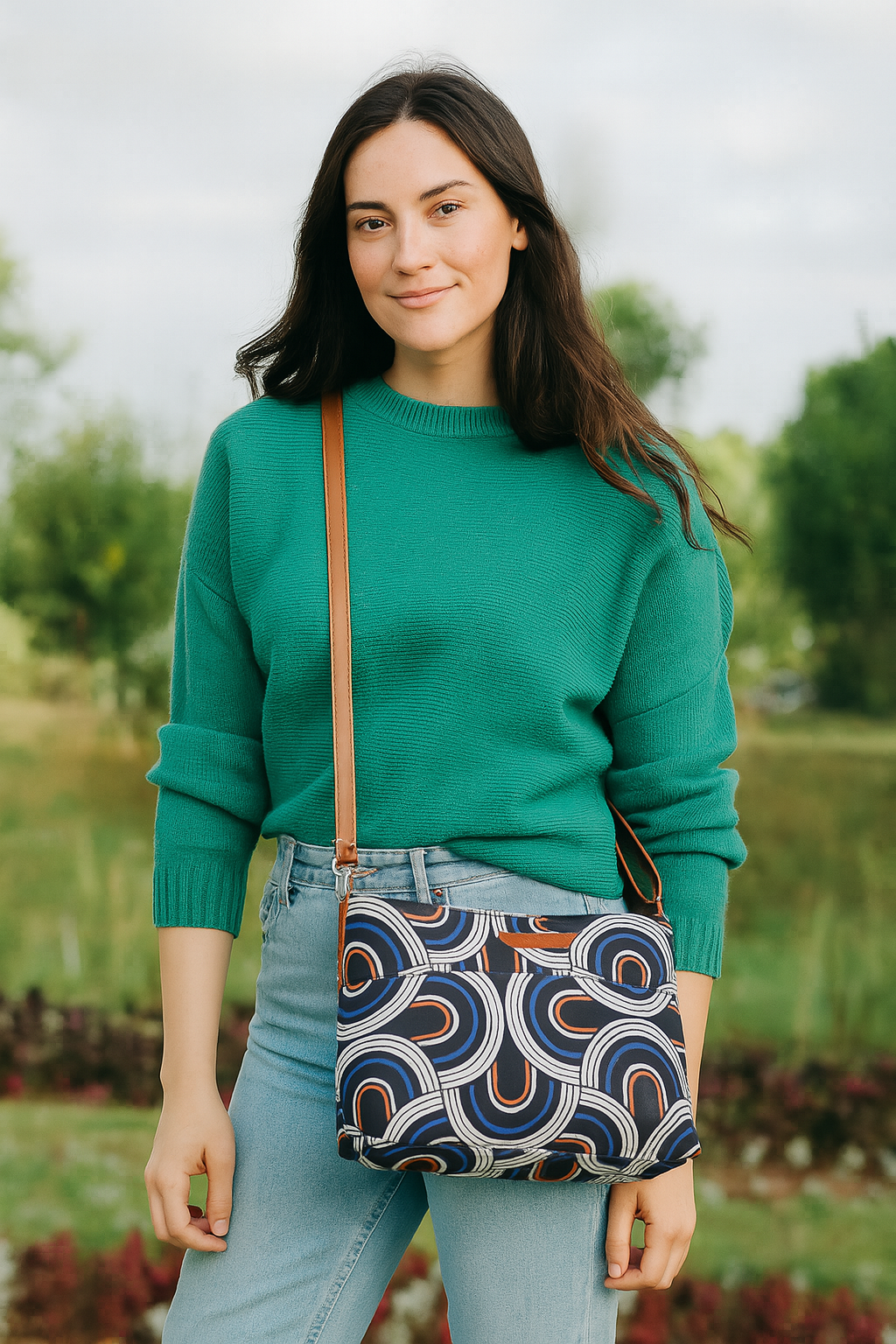Sishka Abstract Crossbody Sling Bag – Women's Shoulder Purse for Casual Days