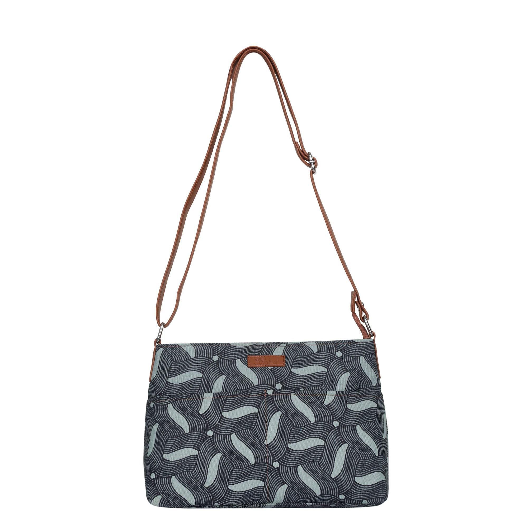 Sishka Olive Green Crossbody Sling Bag – Ladies Canvas Purse for Travel, Outings